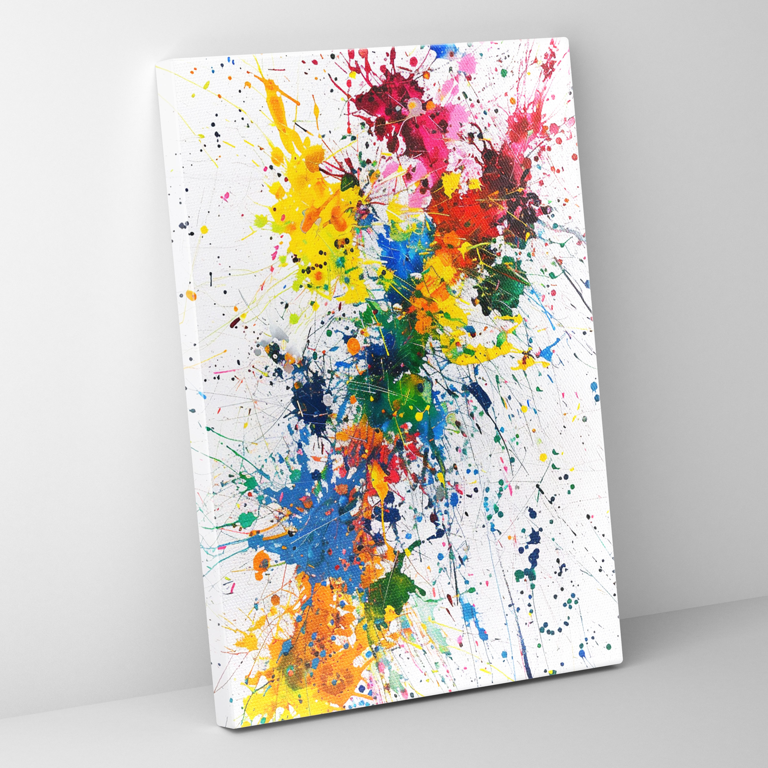 Chaos And Control Canvas Print - Action Painting, Splatter, Wall Decoration, Action Painting