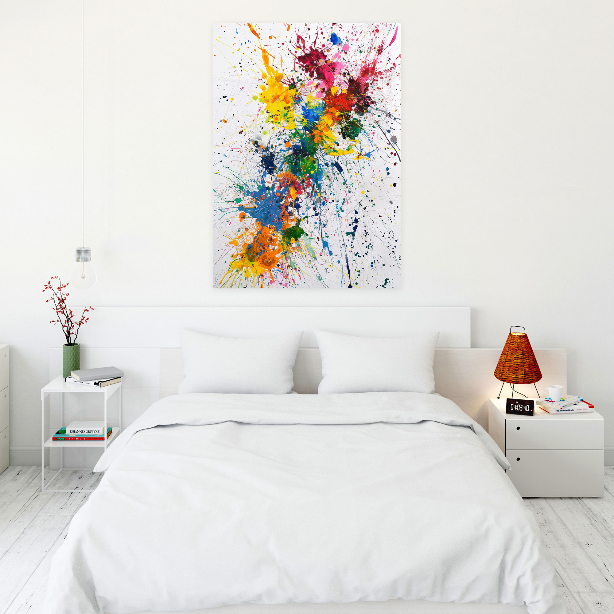 Chaos And Control Canvas Print - Action Painting, Splatter, Wall Decoration, Action Painting