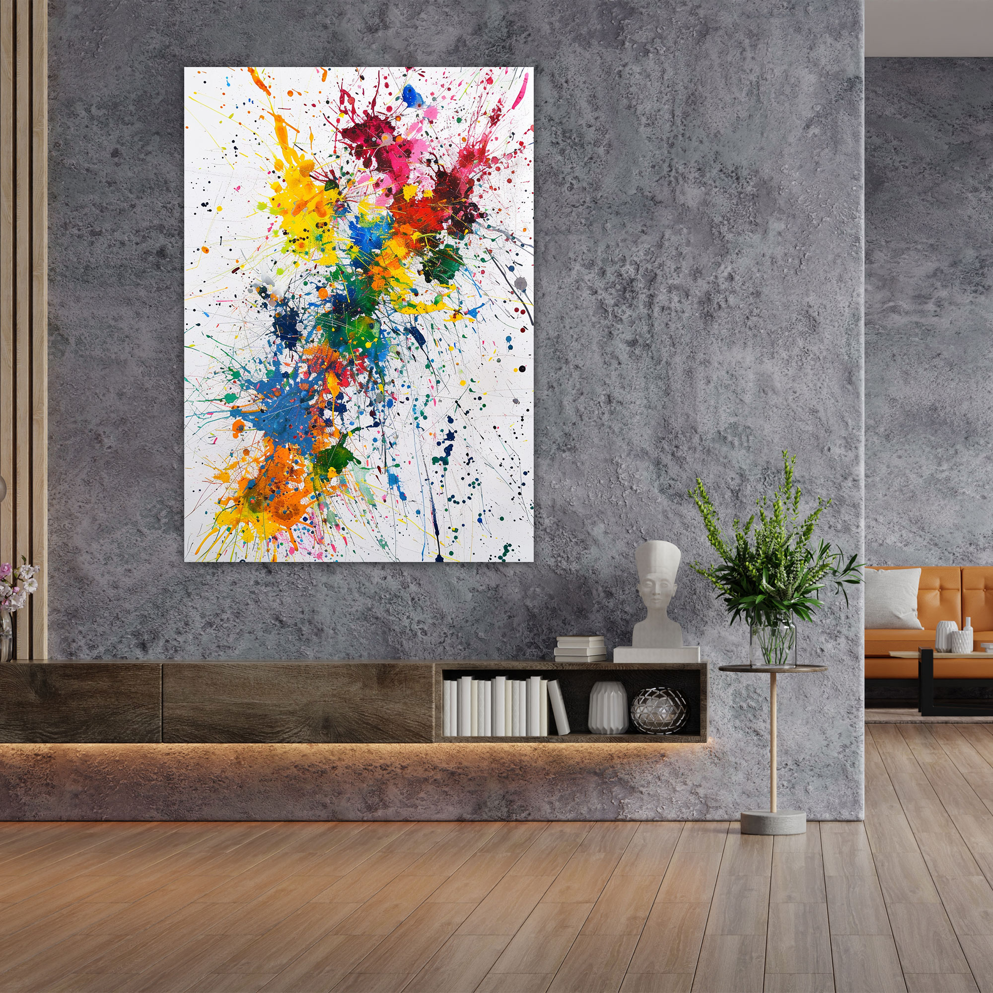 Chaos And Control Canvas Print - Action Painting, Splatter, Wall Decoration, Action Painting
