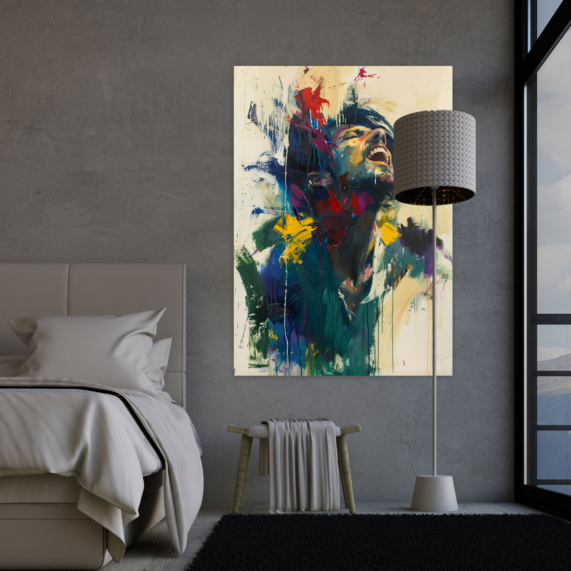 Expressive Brushwork Canvas Print - Action Painting, Expressive, Bold, Wall Art
