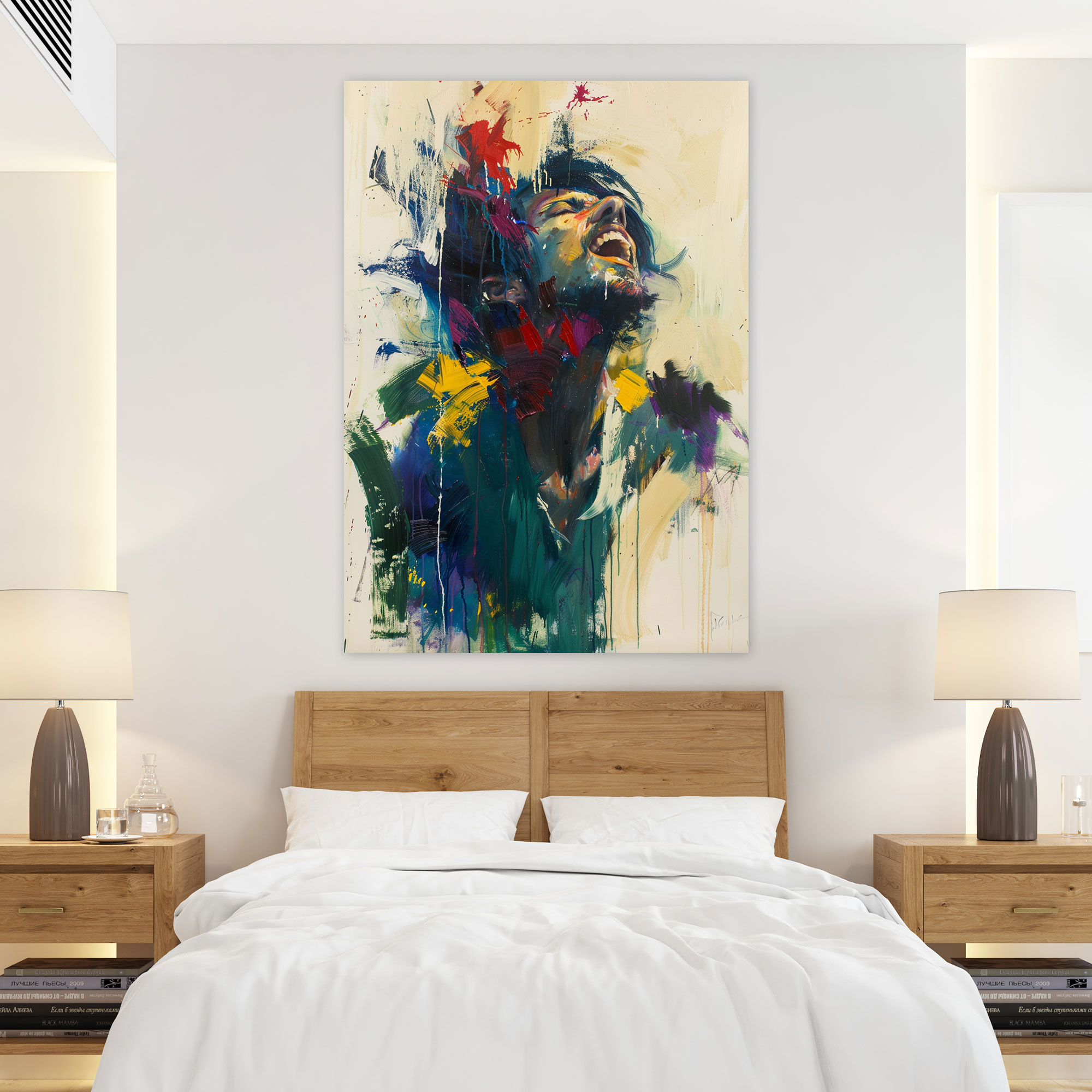 Expressive Brushwork Canvas Print - Action Painting, Expressive, Bold, Wall Art