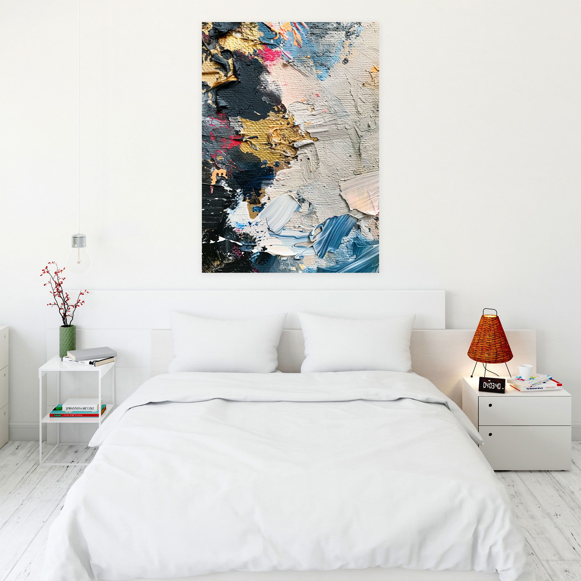 Textured Layers Wall Art - Action Painting, Wall Decoration, Canvas Print, Layered
