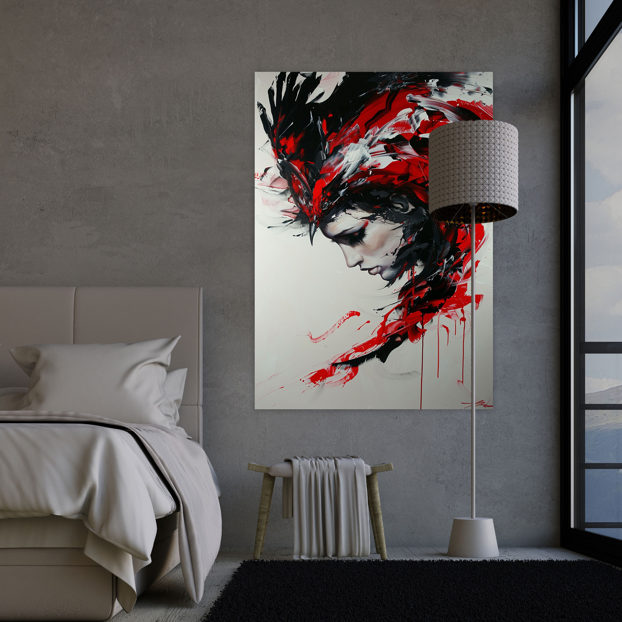 Dramatic Contrasts Canvas Print - Action Painting, Dramatic, Wall Art, Wall Decoration