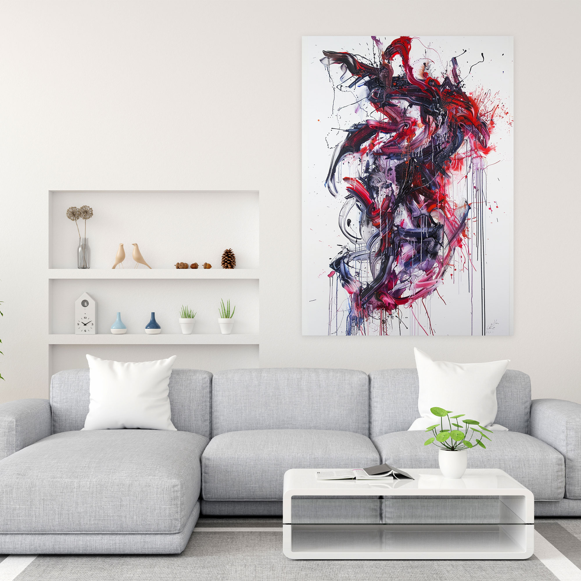 Organic Spontaneity Wall Art - Action Painting, Wall Art, Home Decoration, Spontaneous