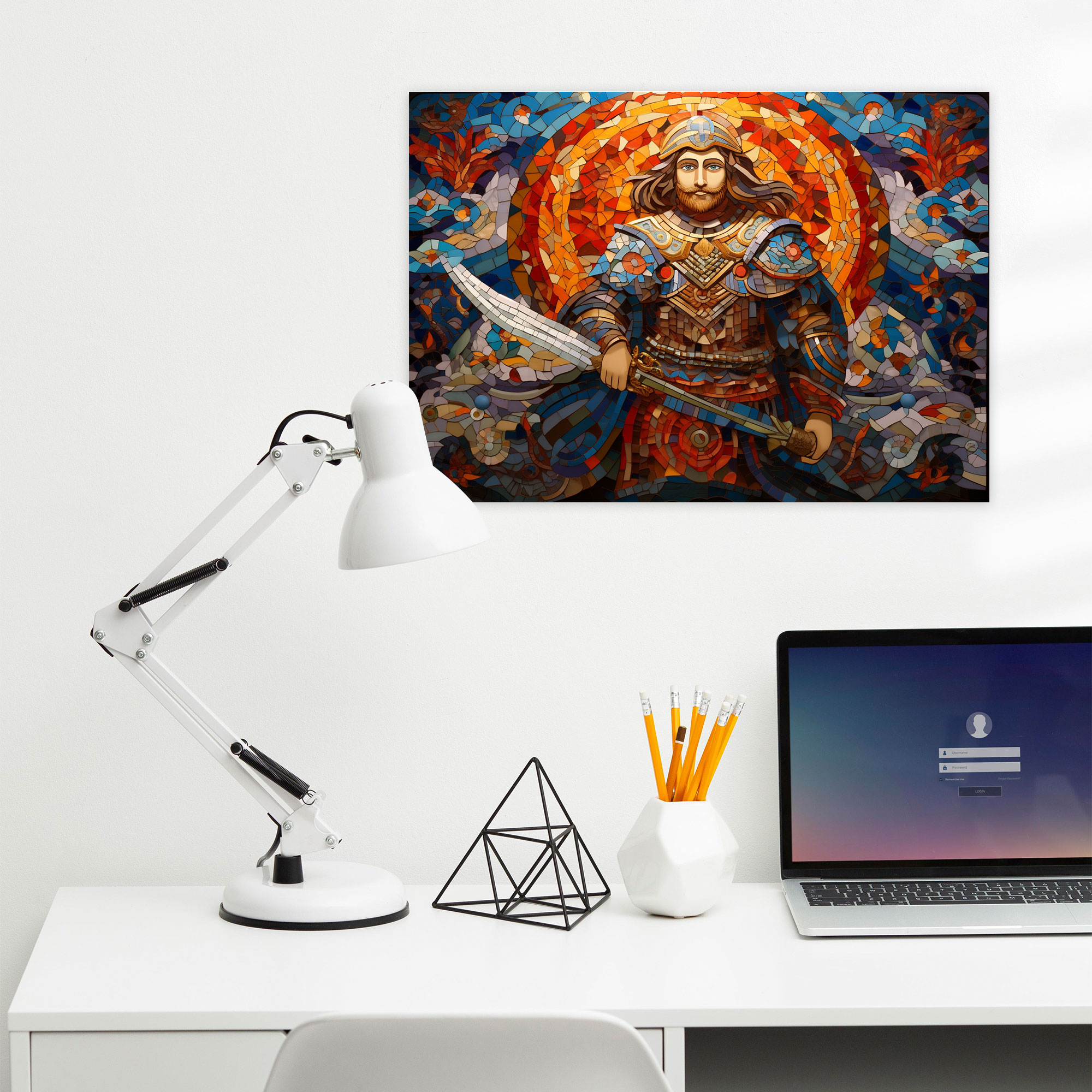 Ancient Weapons Wall Art - Persian Warrior With Scimitar - Ancient Weapons, Canvas Wall Art, Scimitar, Canvas