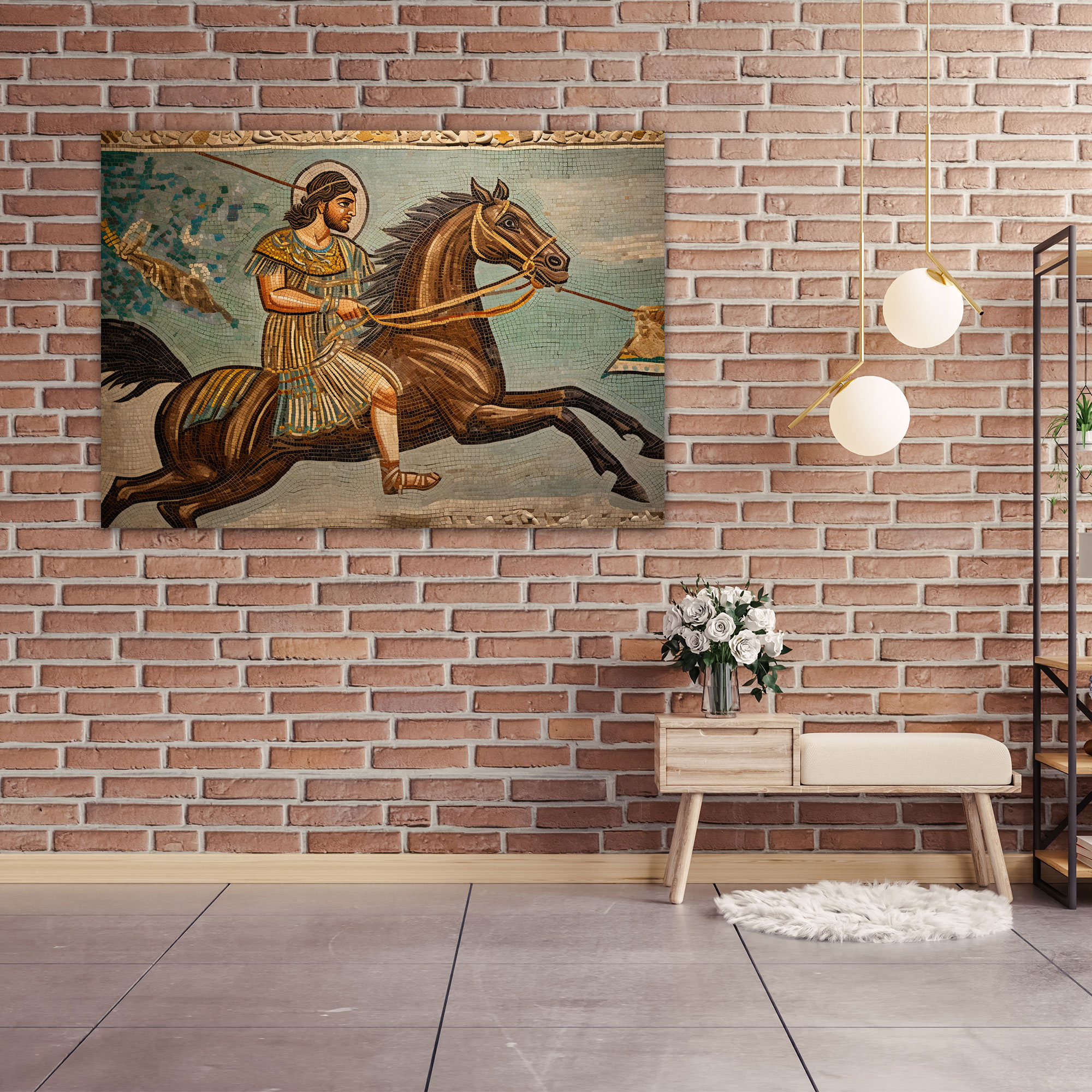 Ancient Weapons Wall Decoration - Persian Horse Archer - Ancient Weapons, Canvas, Elegance, Grace