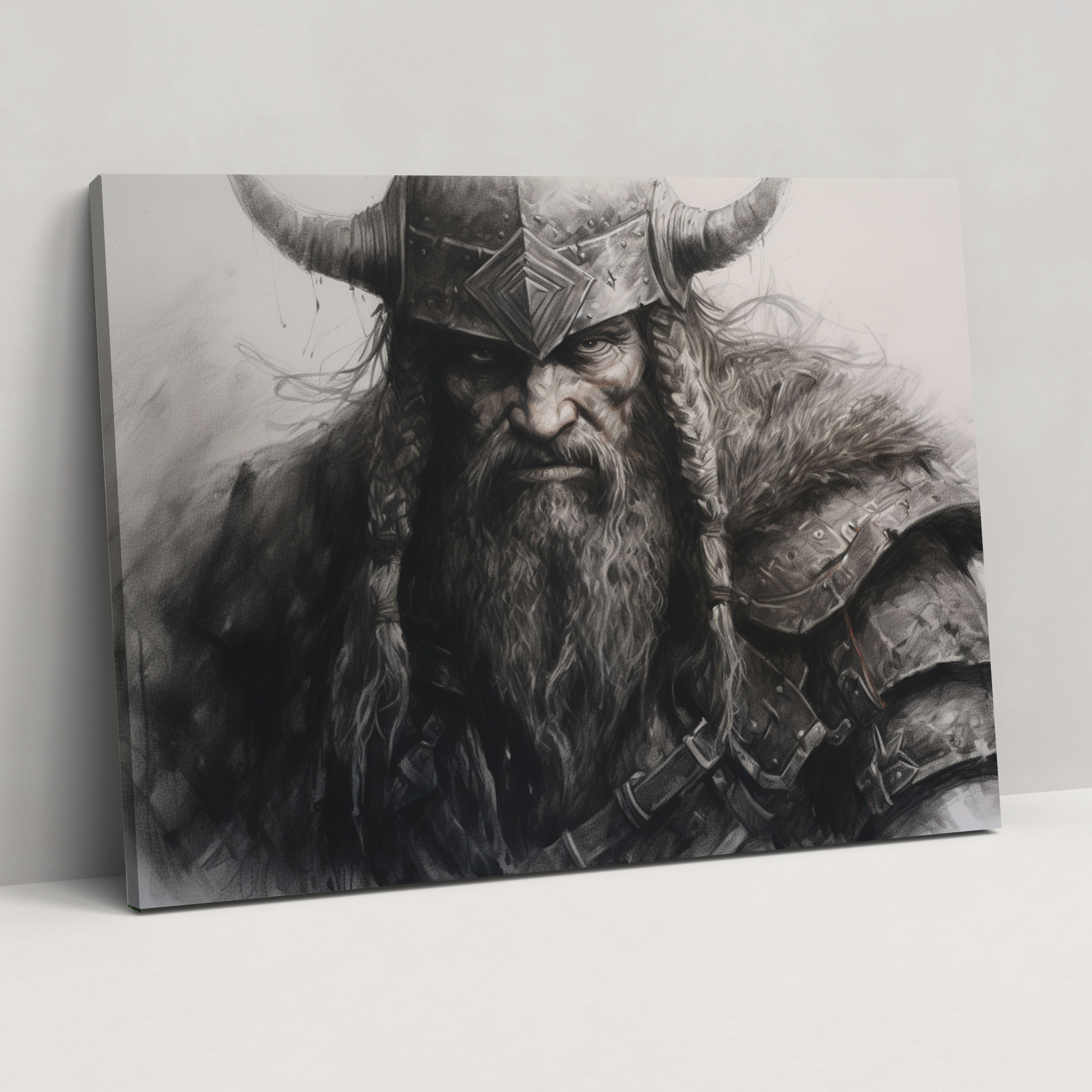 Ancient Weapons Canvas Print - Viking With Axe Wall Art - Ancient Weapons, Canvas, Wall Decoration, Axe