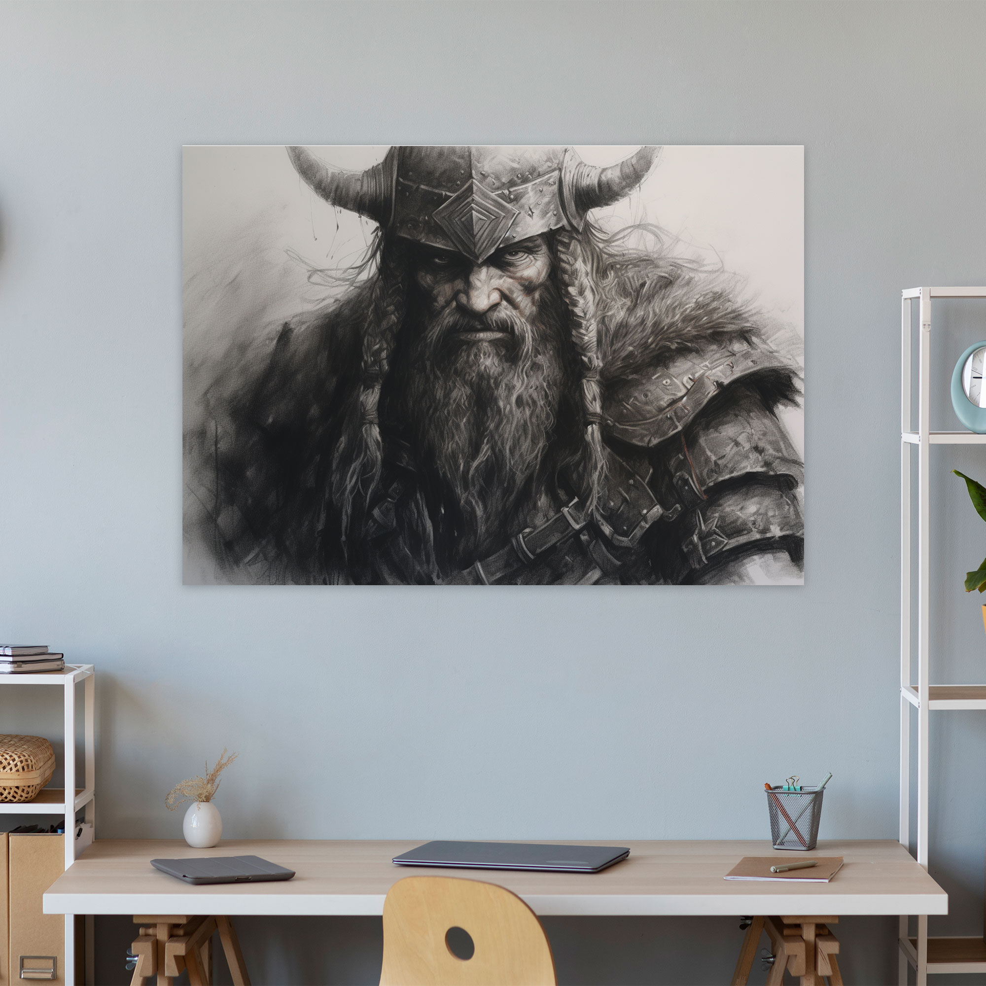 Ancient Weapons Canvas Print - Viking With Axe Wall Art - Ancient Weapons, Canvas, Wall Decoration, Axe