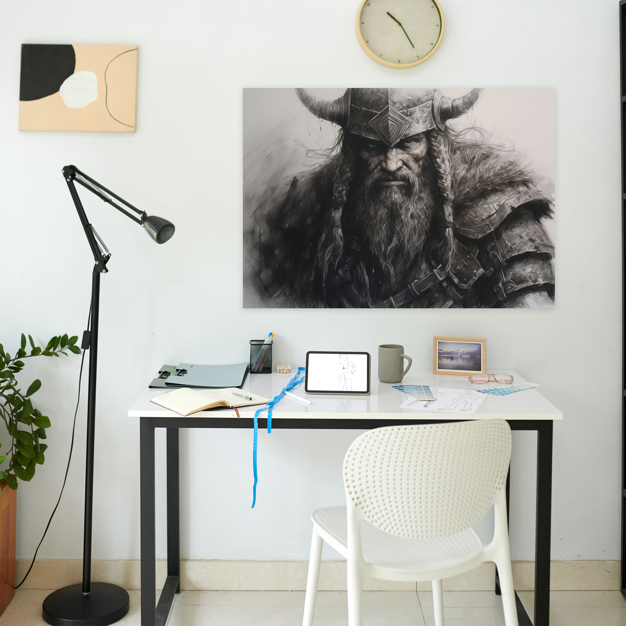 Ancient Weapons Canvas Print - Viking With Axe Wall Art - Ancient Weapons, Canvas, Wall Decoration, Axe