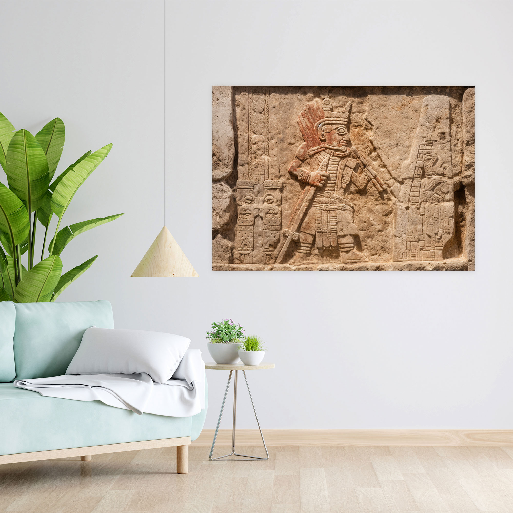 Ancient Weapons Wall Art - Mayan Warrior With Spear - Ancient Weapons, Home Decoration, Ancient Weapons, Wall Art