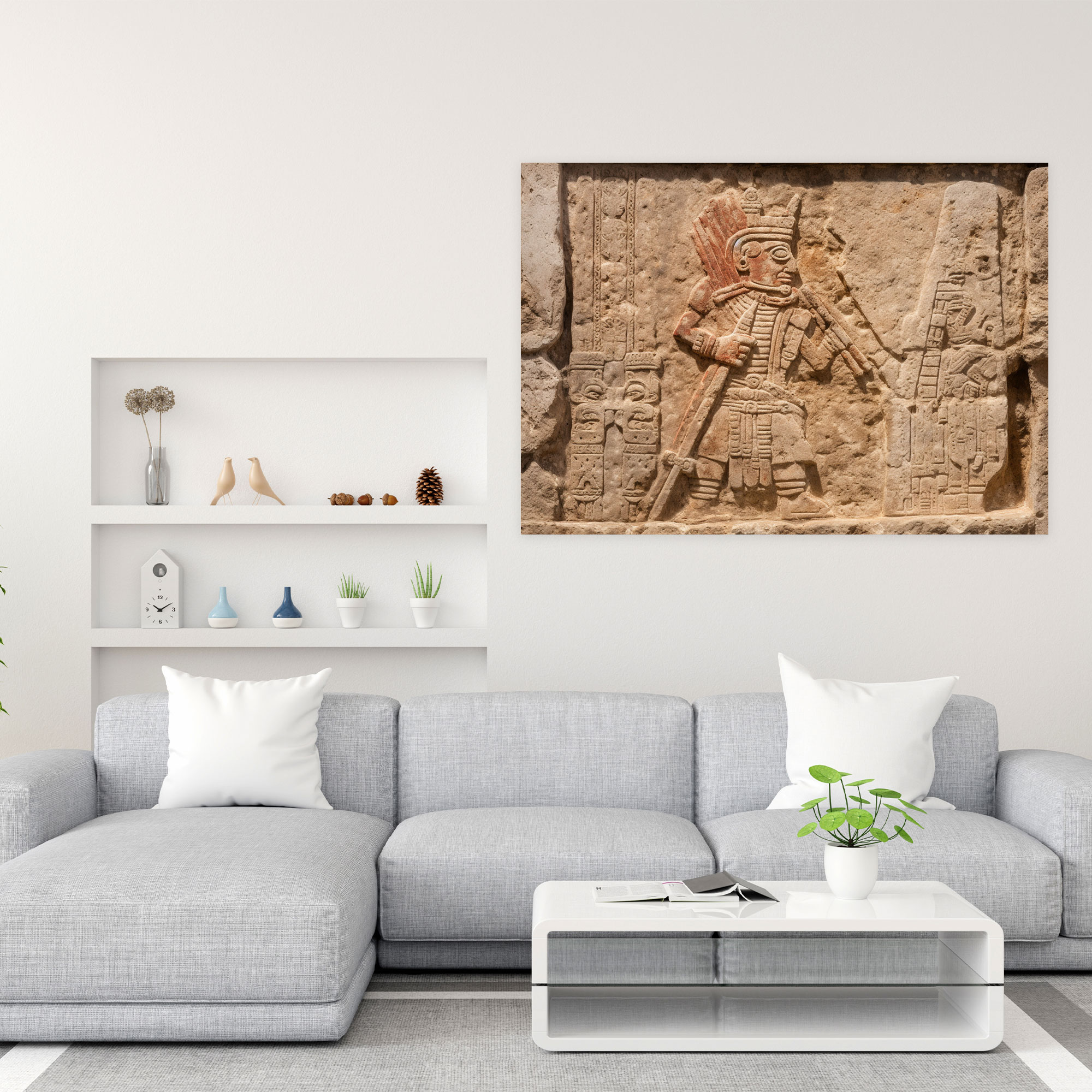 Ancient Weapons Wall Art - Mayan Warrior With Spear - Ancient Weapons, Home Decoration, Ancient Weapons, Wall Art