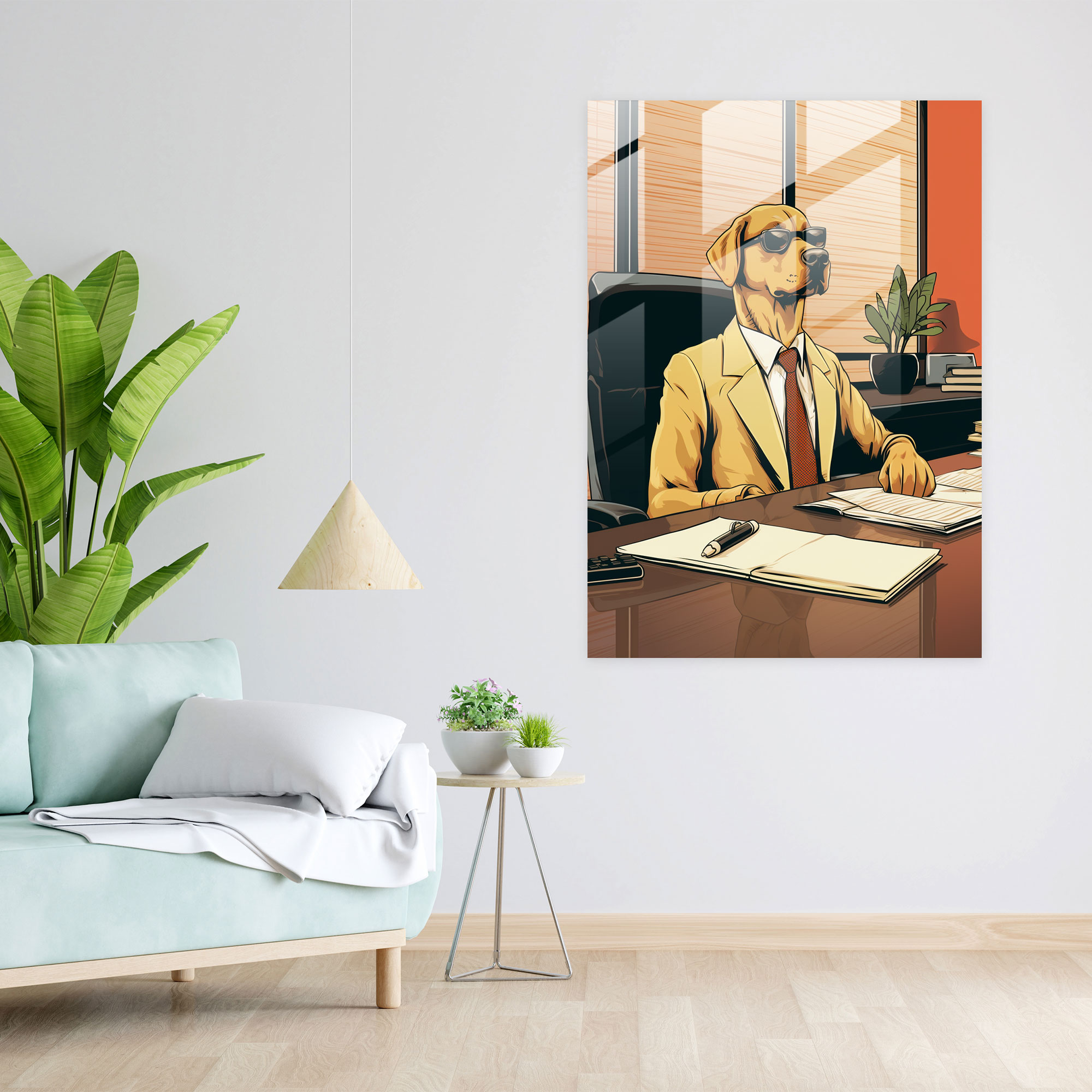Animals Dressed Like Humans Glass Print - Animals Dressed Like Humans, Glass Art, Animals Dressed Like Humans, Wall Decoration