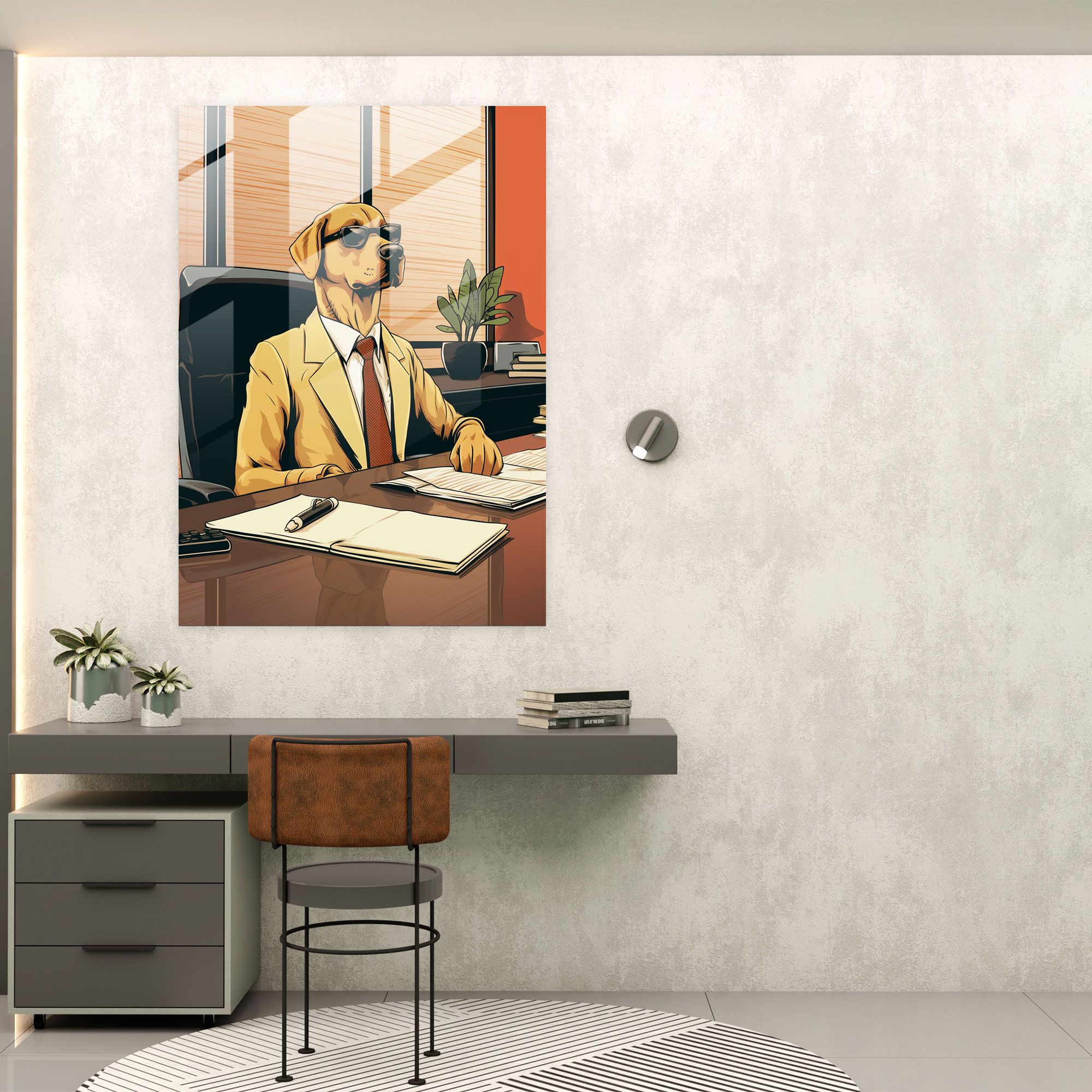 Animals Dressed Like Humans Glass Print - Animals Dressed Like Humans, Glass Art, Animals Dressed Like Humans, Wall Decoration