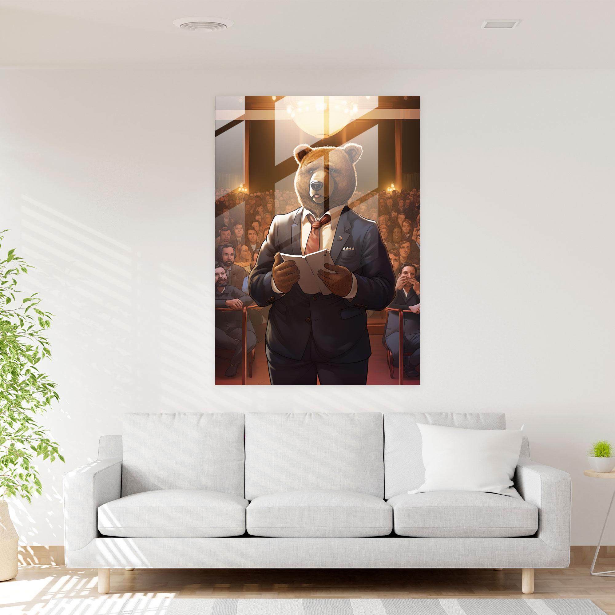 Animals Dressed Like Humans Wall Decoration - Animals Dressed Like Humans, Suit And Tie, Home Decoration, Digital Illustration