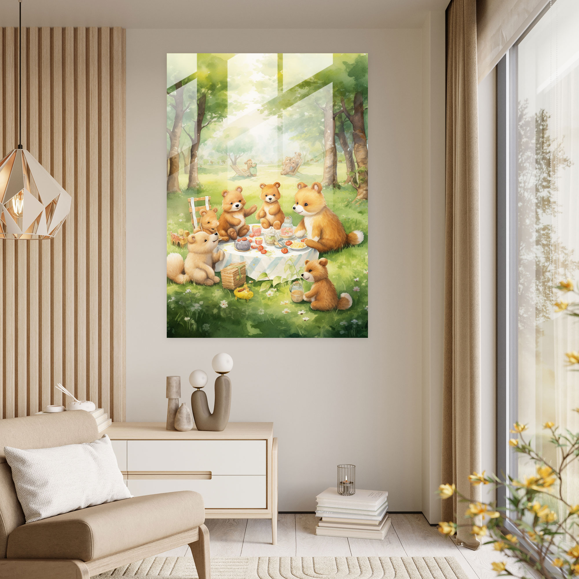 Animals Dressed Like Humans Glass Print - Animals Dressed Like Humans, Charming, Animals Dressed Like Humans, Glass Art