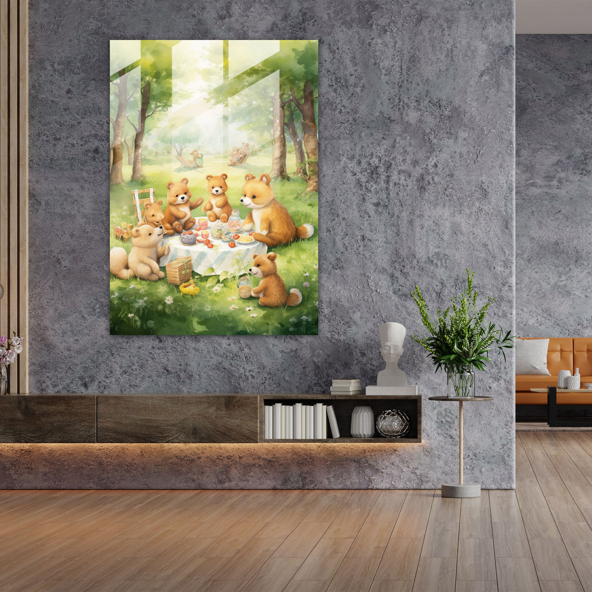 Animals Dressed Like Humans Glass Print - Animals Dressed Like Humans, Charming, Animals Dressed Like Humans, Glass Art