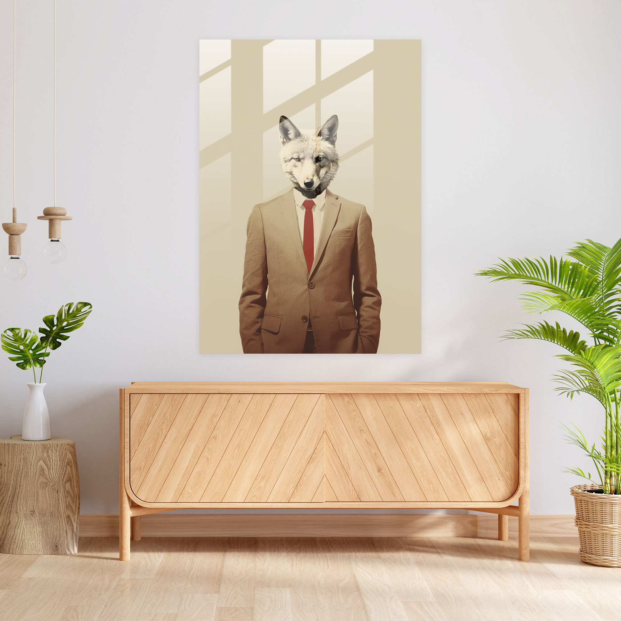 Animals Dressed Like Humans Home Decoration - Animals Dressed Like Humans, Glass Wall Art, Glass Print, Modern Art