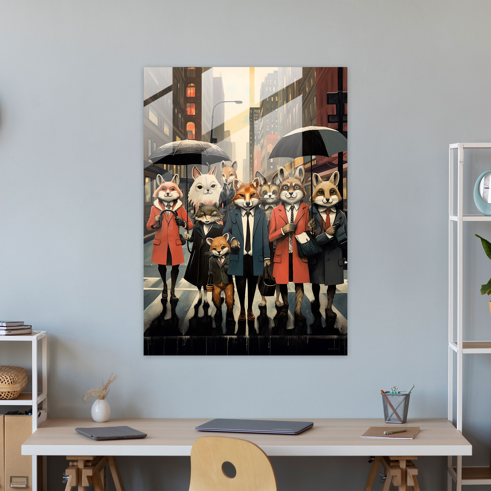 Animals Dressed Like Humans Modern Art - Animals Dressed Like Humans, Nostalgic, Home Decoration, Vintage Charm