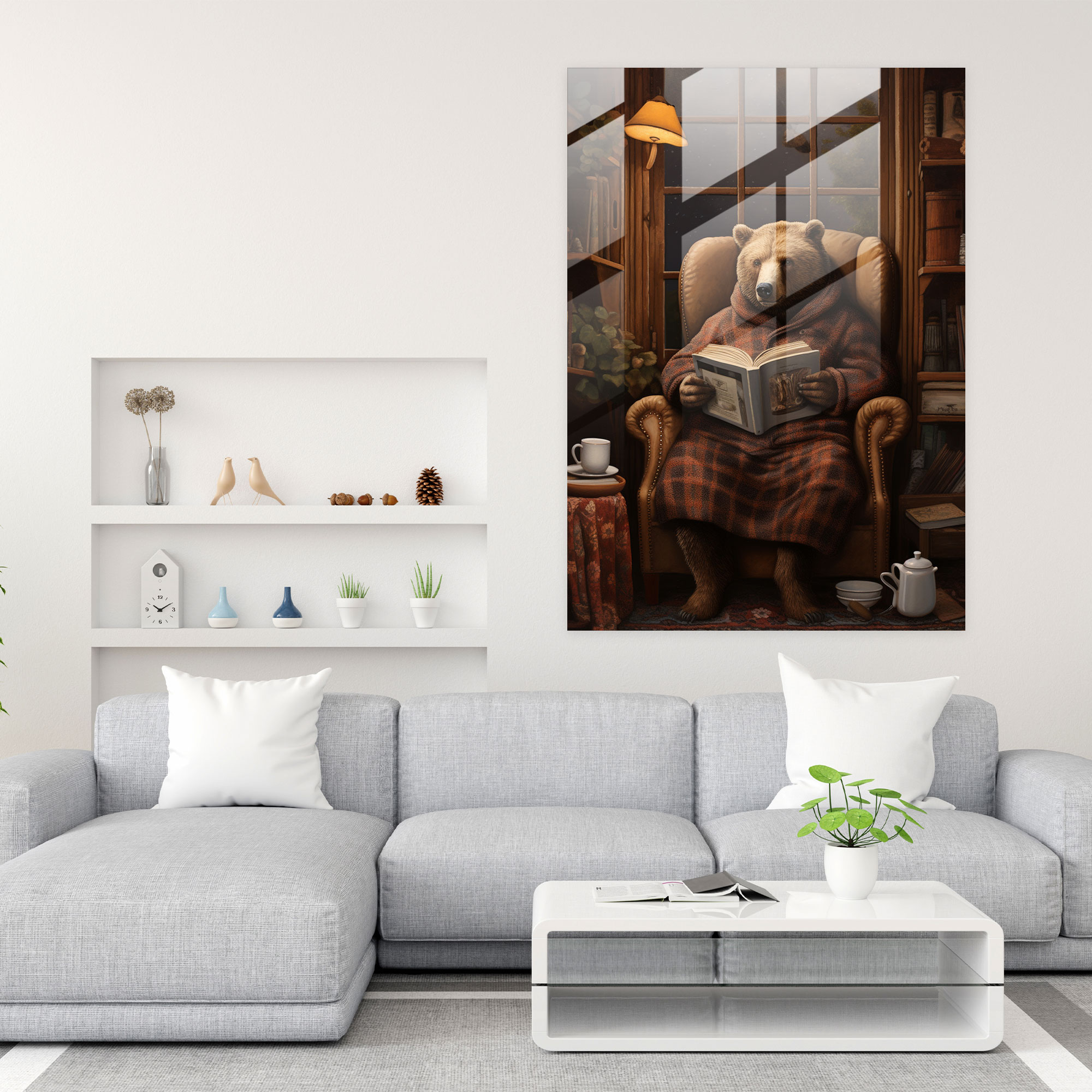 Animals Dressed Like Humans Glass Wall Art - Collage Art - Animals Dressed Like Humans, Home Decoration, Modern Art, Wall Decoration