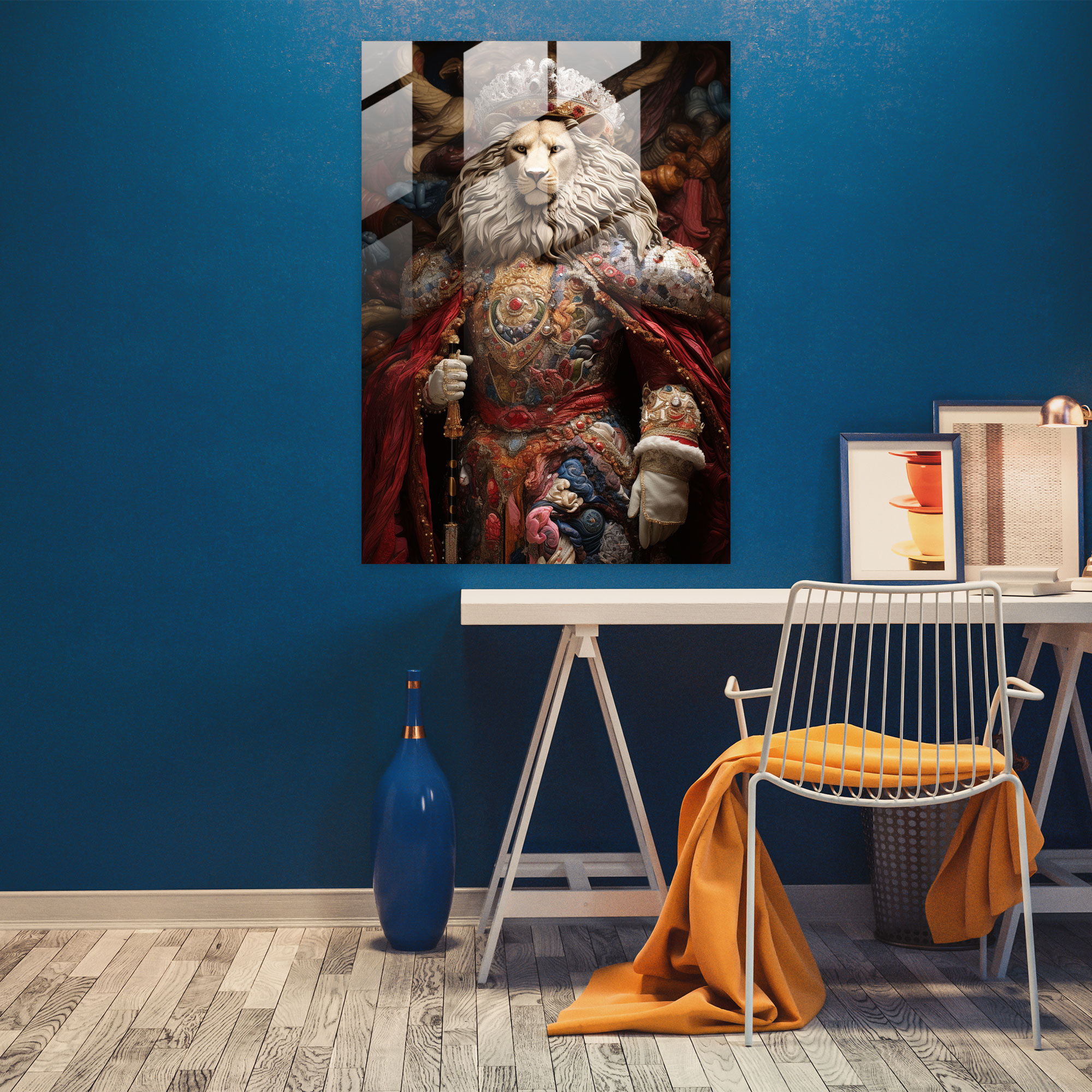 Animals Dressed Like Humans Glass Print - Animals Dressed Like Humans, Animals Dressed Like Humans, Textures, Home Decoration