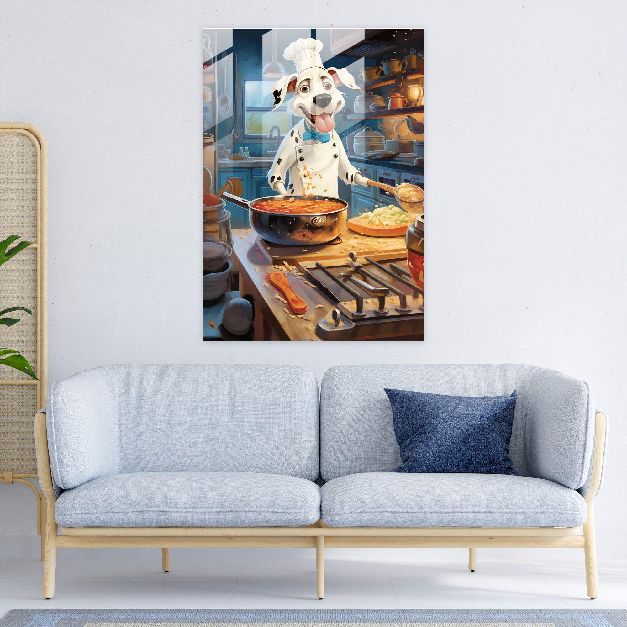 Animals Dressed Like Humans - Chef Dog Glass Print - Animals Dressed Like Humans, Chef Hat, Glass Print, Glass Art