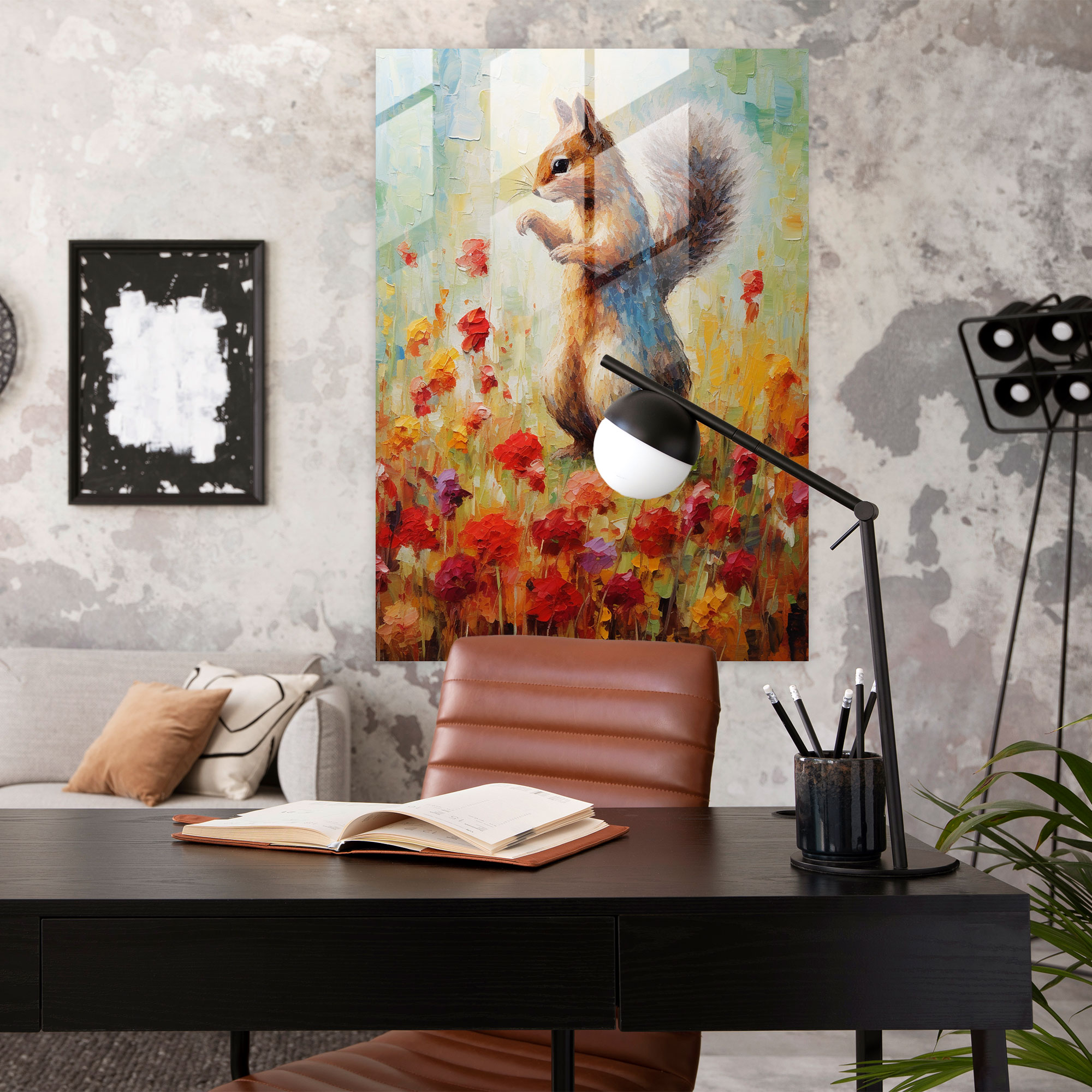 Impressionist Animals Glass Print - Animals Dressed Like Humans, Glass Wall Art, Glass Print, Flowers