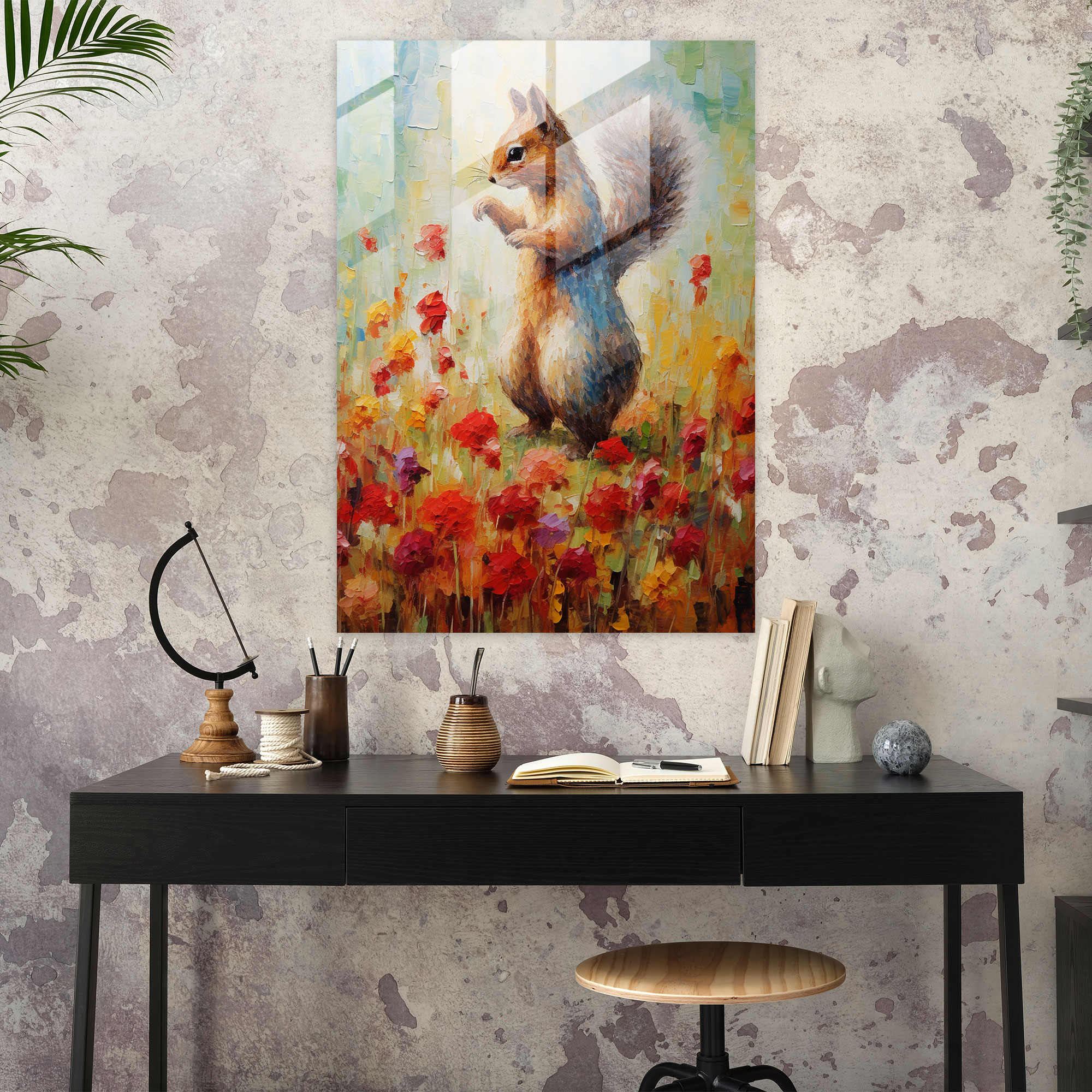Impressionist Animals Glass Print - Animals Dressed Like Humans, Glass Wall Art, Glass Print, Flowers