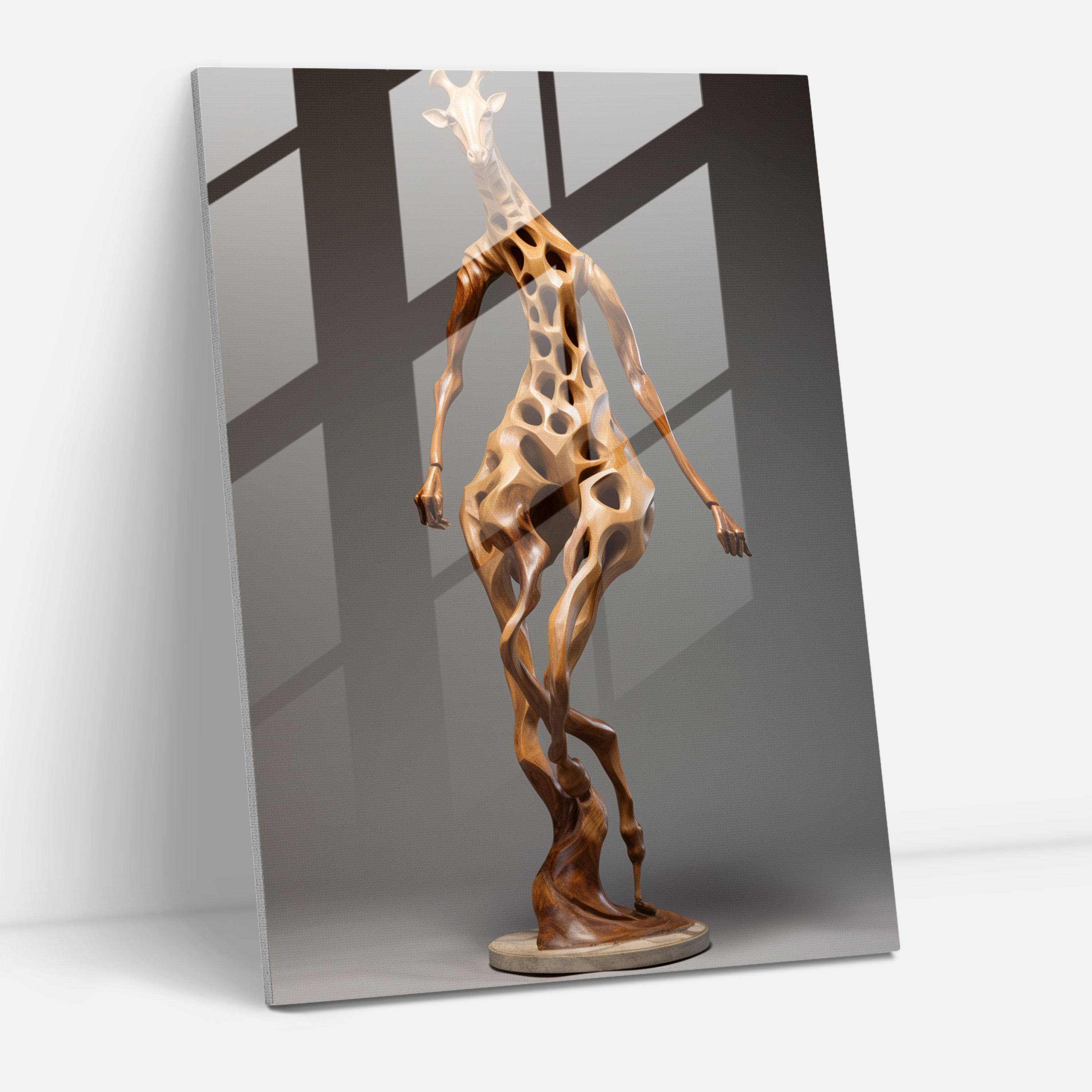 Abstract Animals Glass Wall Art - Animals Dressed Like Humans, Abstract Sculpture, Playful, Home Decoration