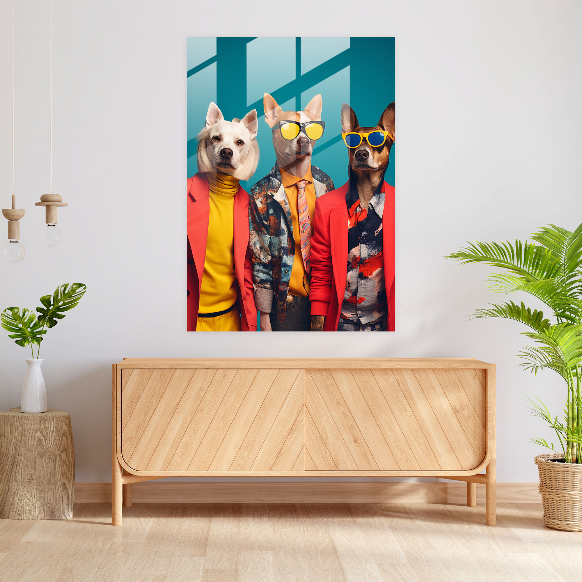 Animals Dressed Like Humans Glass Wall Art - Animals Dressed Like Humans, Glass Print, Modern Art, Home Decoration