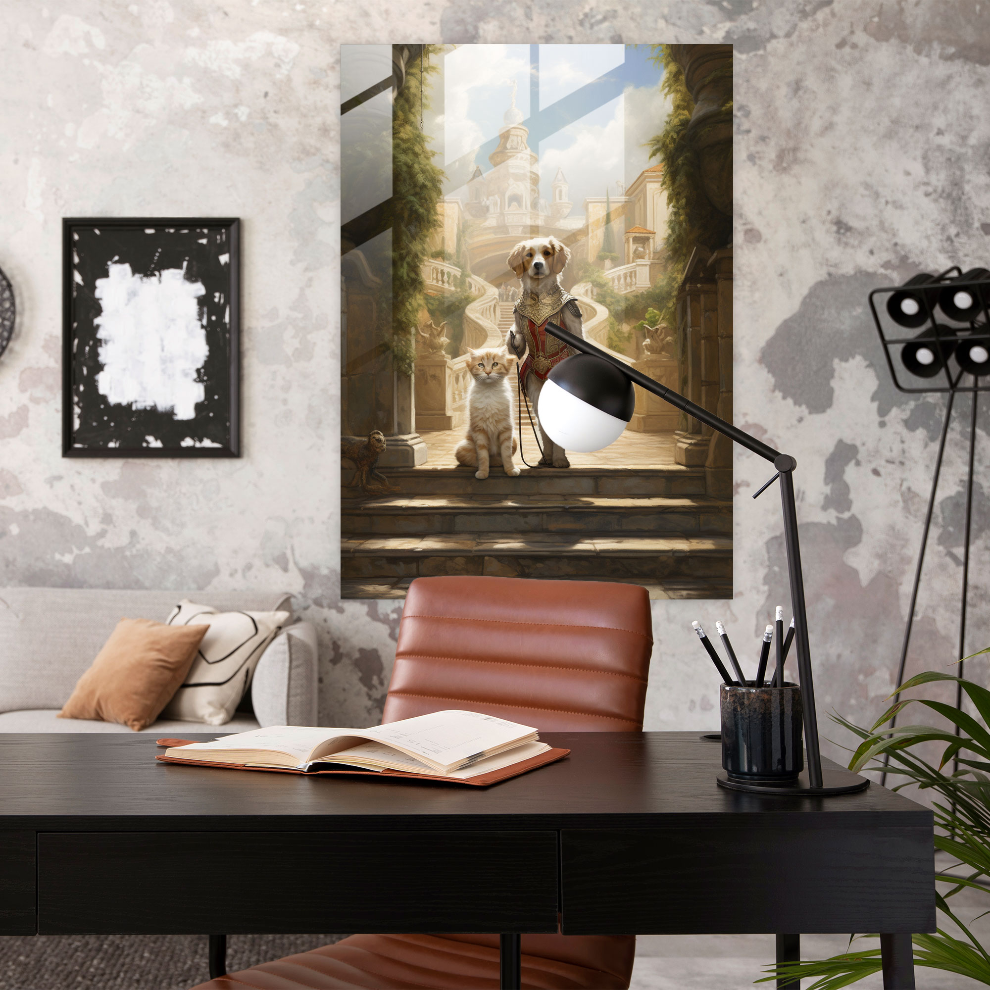 Animals Dressed Like Humans Modern Art - Animals Dressed Like Humans, Animals Dressed Like Humans, Glass Wall Art, Oil Painting