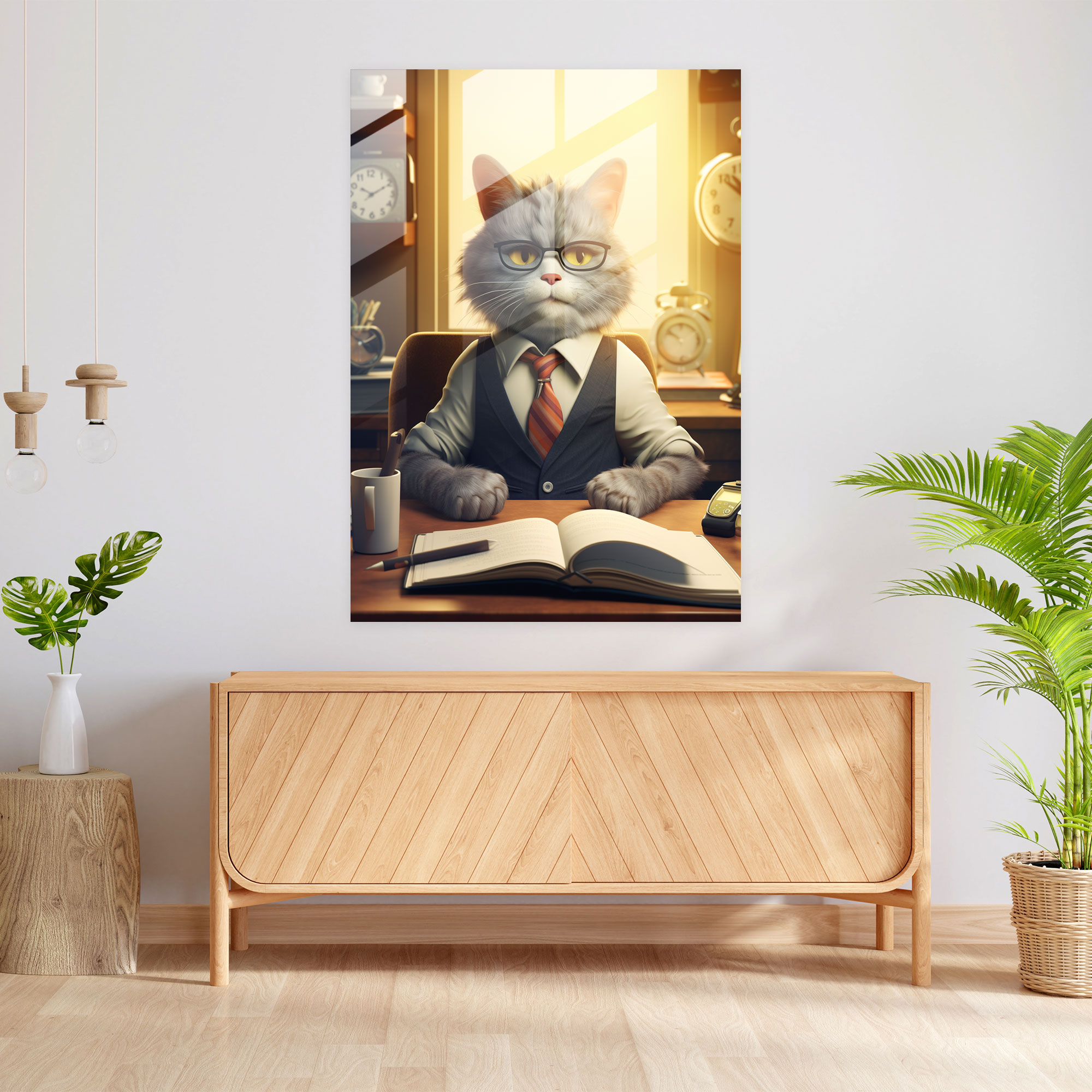 Animals Dressed Like Humans Glass Print - Animals Dressed Like Humans, Glass Print, Home Decoration, Glass Art