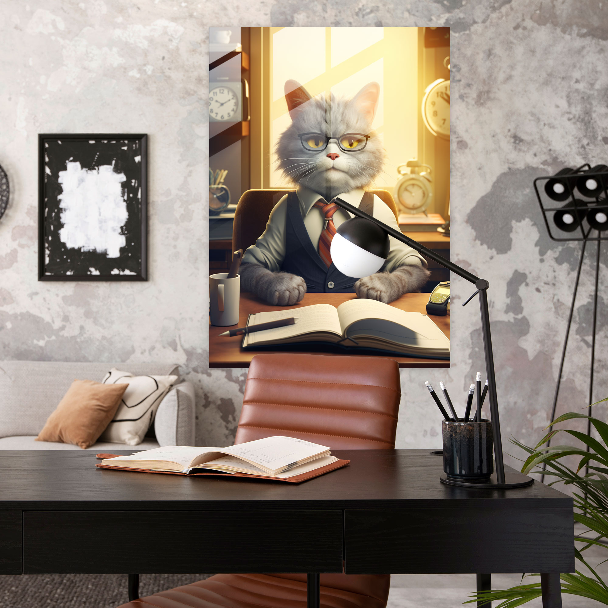 Animals Dressed Like Humans Glass Print - Animals Dressed Like Humans, Glass Print, Home Decoration, Glass Art