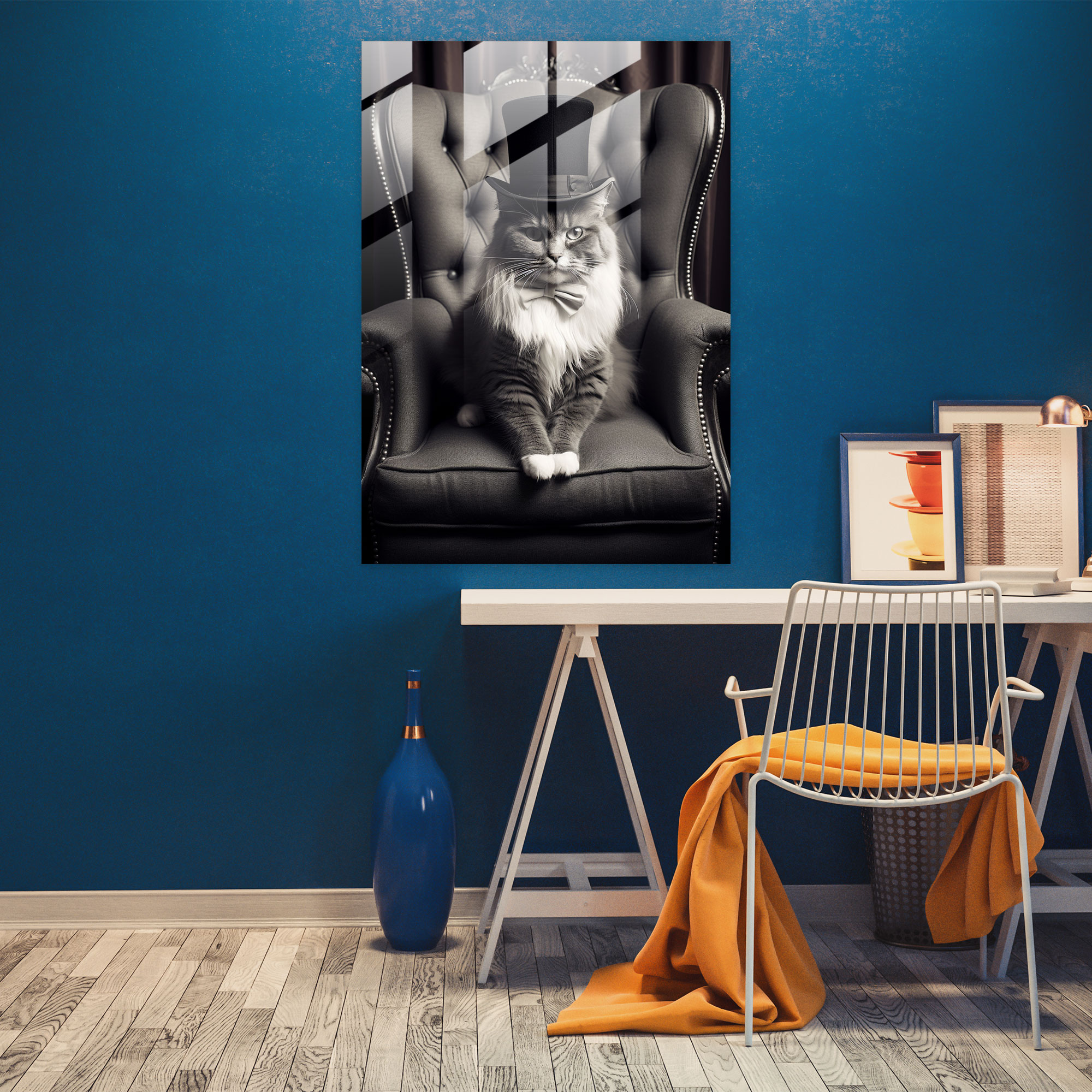 Animals Dressed Like Humans Glass Wall Art - Animals Dressed Like Humans, Home Decoration, Glass Print, Glass Wall Art
