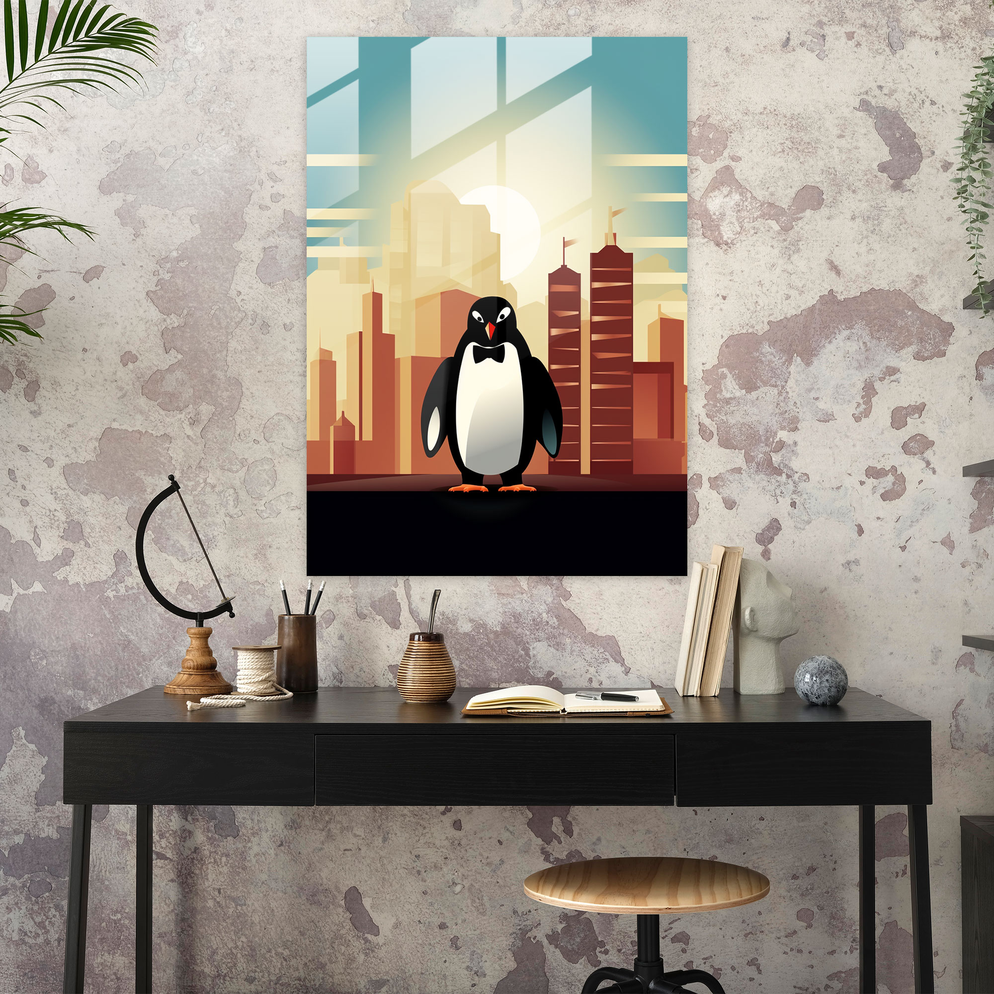 Animals Dressed Like Humans Home Decoration - Animals Dressed Like Humans, Minimalist Graphic Design, Modern Art, Bustling City