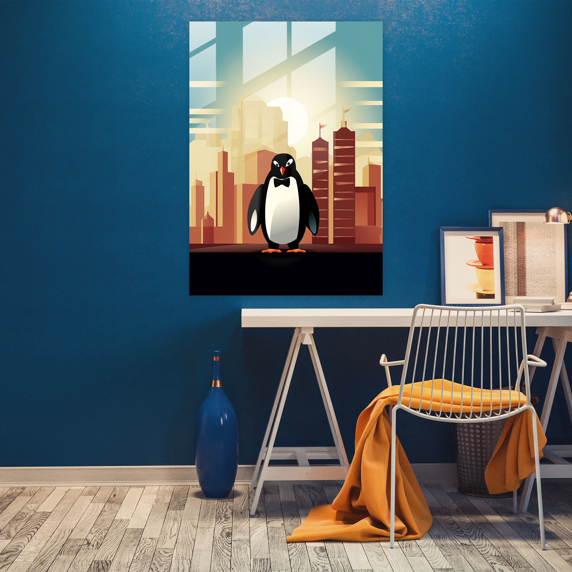 Animals Dressed Like Humans Home Decoration - Animals Dressed Like Humans, Minimalist Graphic Design, Modern Art, Bustling City