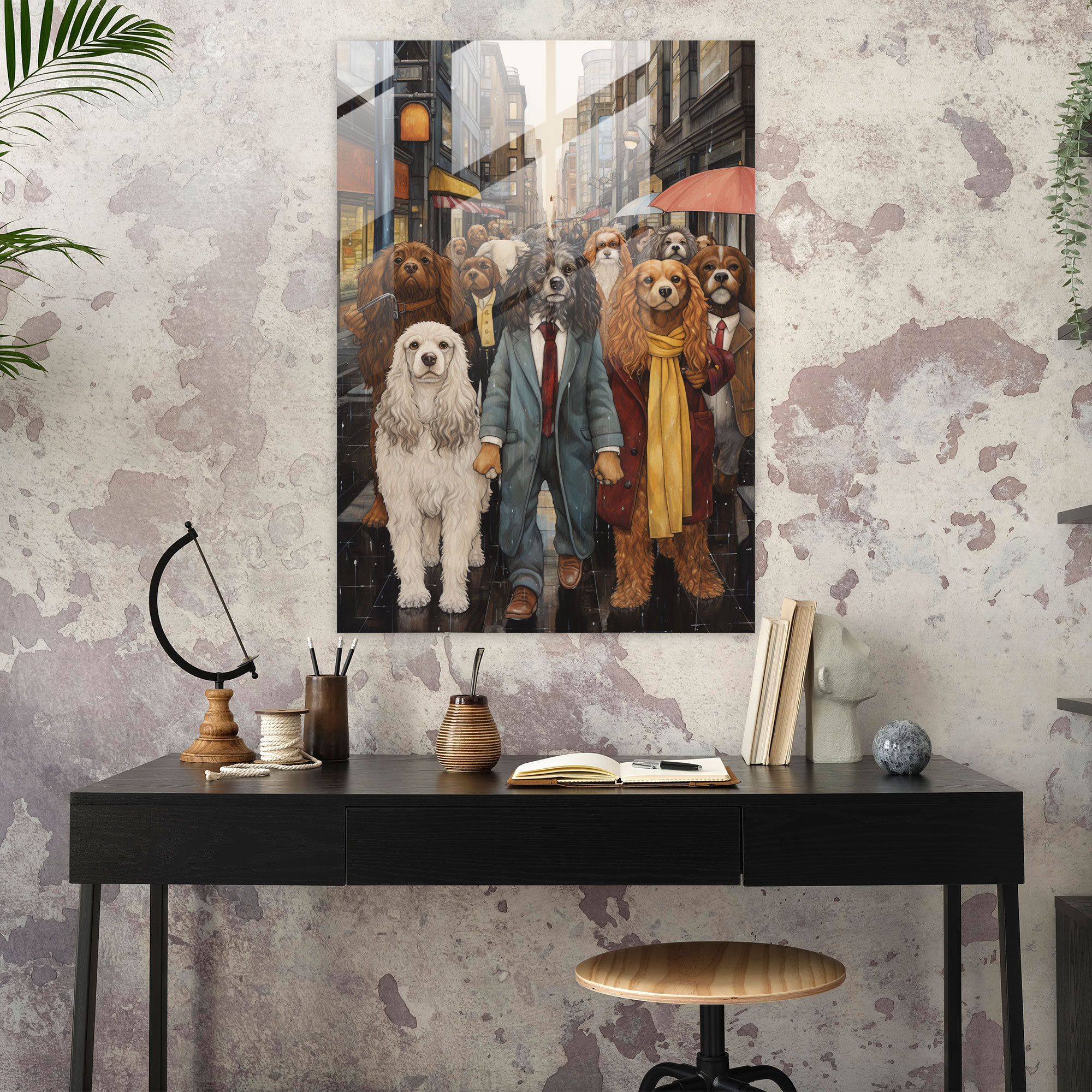 Animals Dressed Like Humans Wall Decoration - Animals Dressed Like Humans, Glass Print, Wall Decoration, City Street