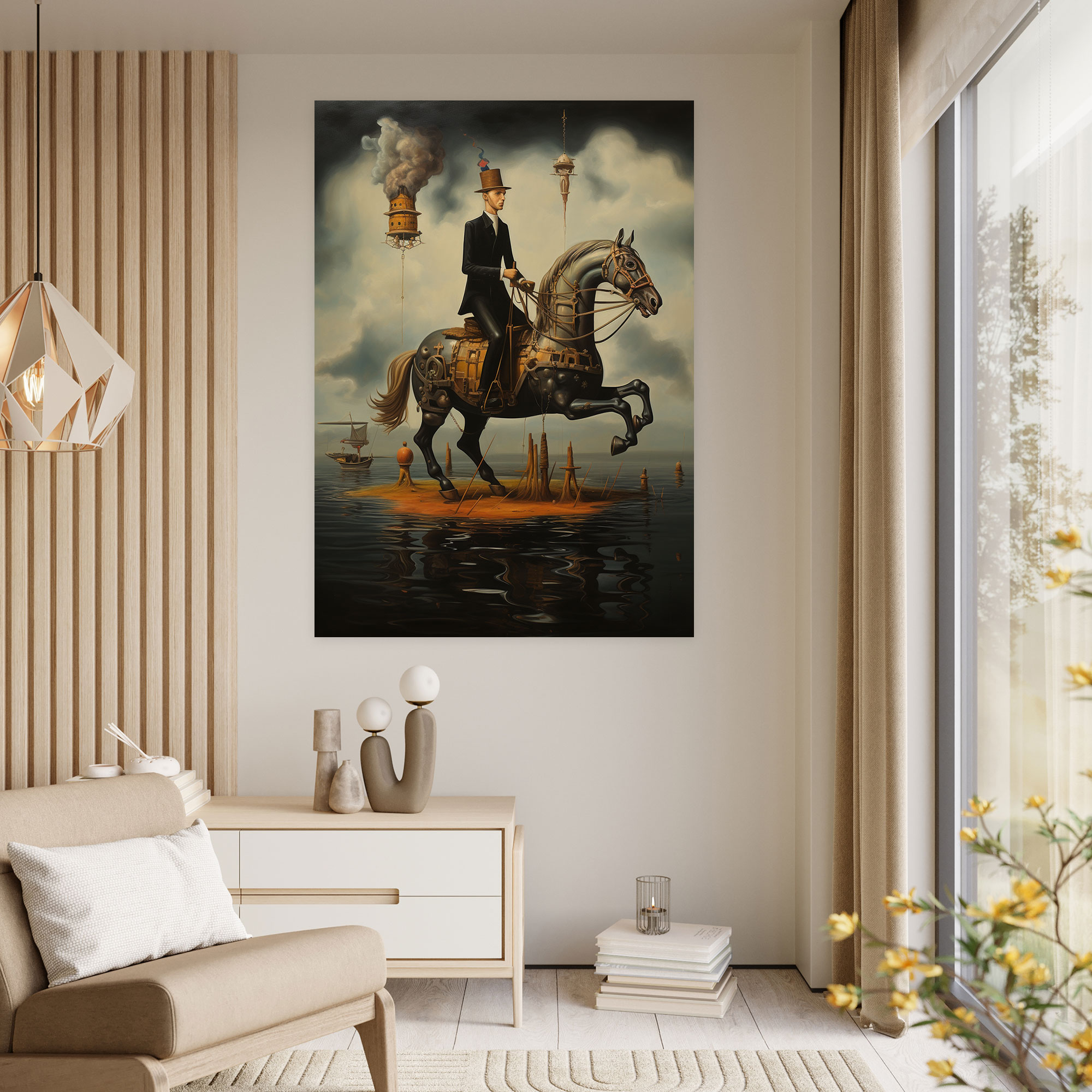 Animals Dressed Like Humans Wall Art - Animals Dressed Like Humans, Wall Art, Surrealistic Painting, Surreal Beauty