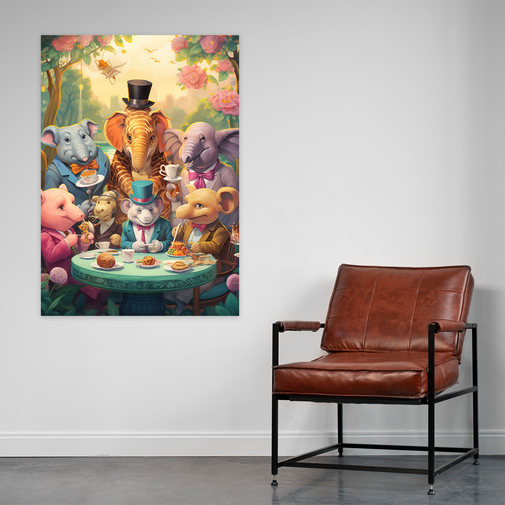 Animals Dressed Like Humans Canvas Print - Animals Dressed Like Humans, Playful Details, Whimsical, Tea Party