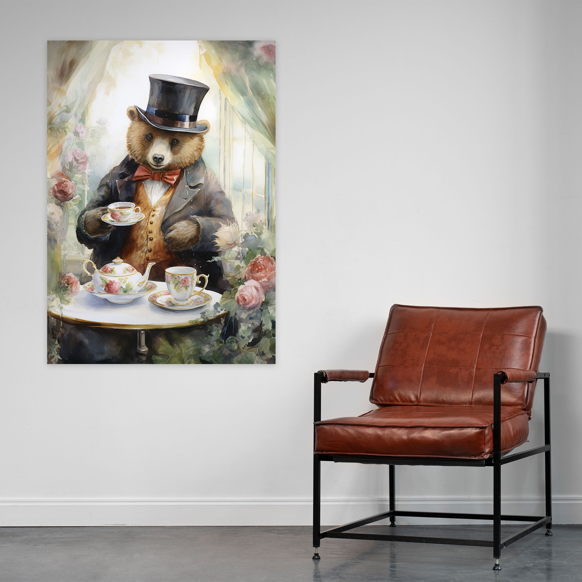 Animals Dressed Like Humans Wall Decoration - Animals Dressed Like Humans, Watercolor Painting, Animals Dressed Like Humans, Canvas Wall Art