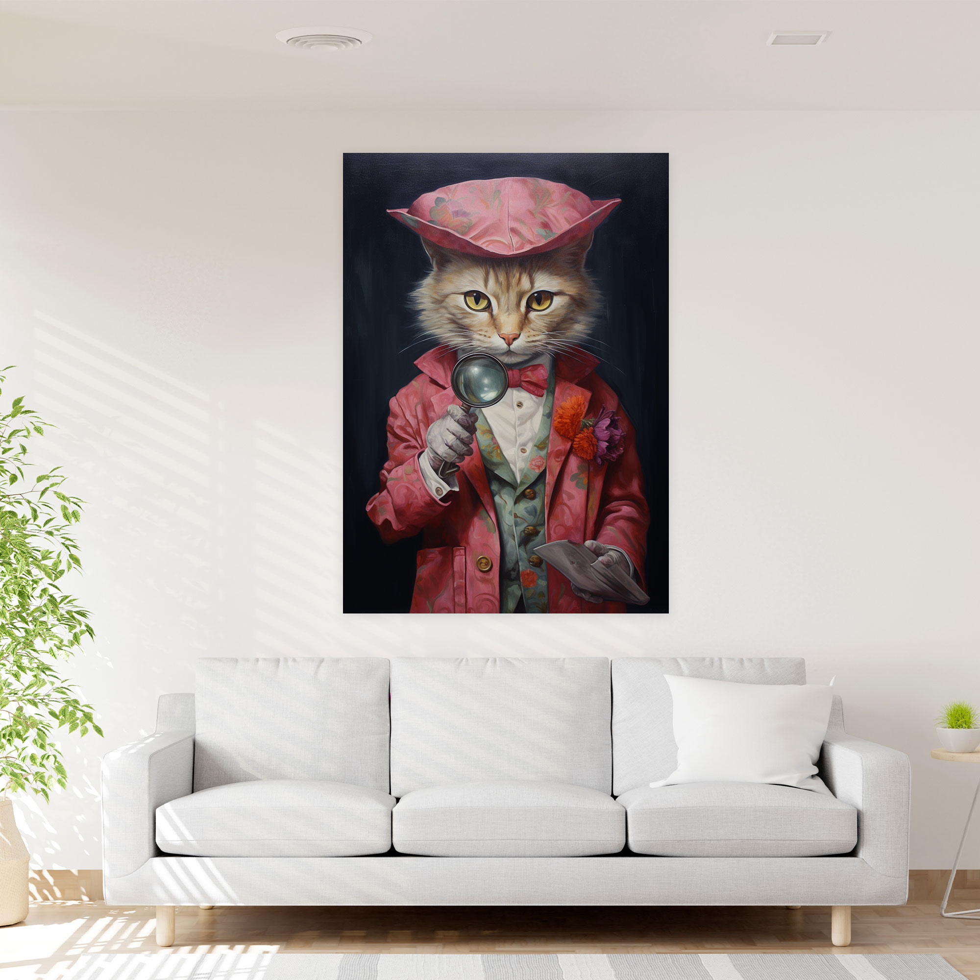Animals Dressed Like Humans Canvas Print - Animals Dressed Like Humans, Wall Decoration, Mysterious Case, Canvas Print