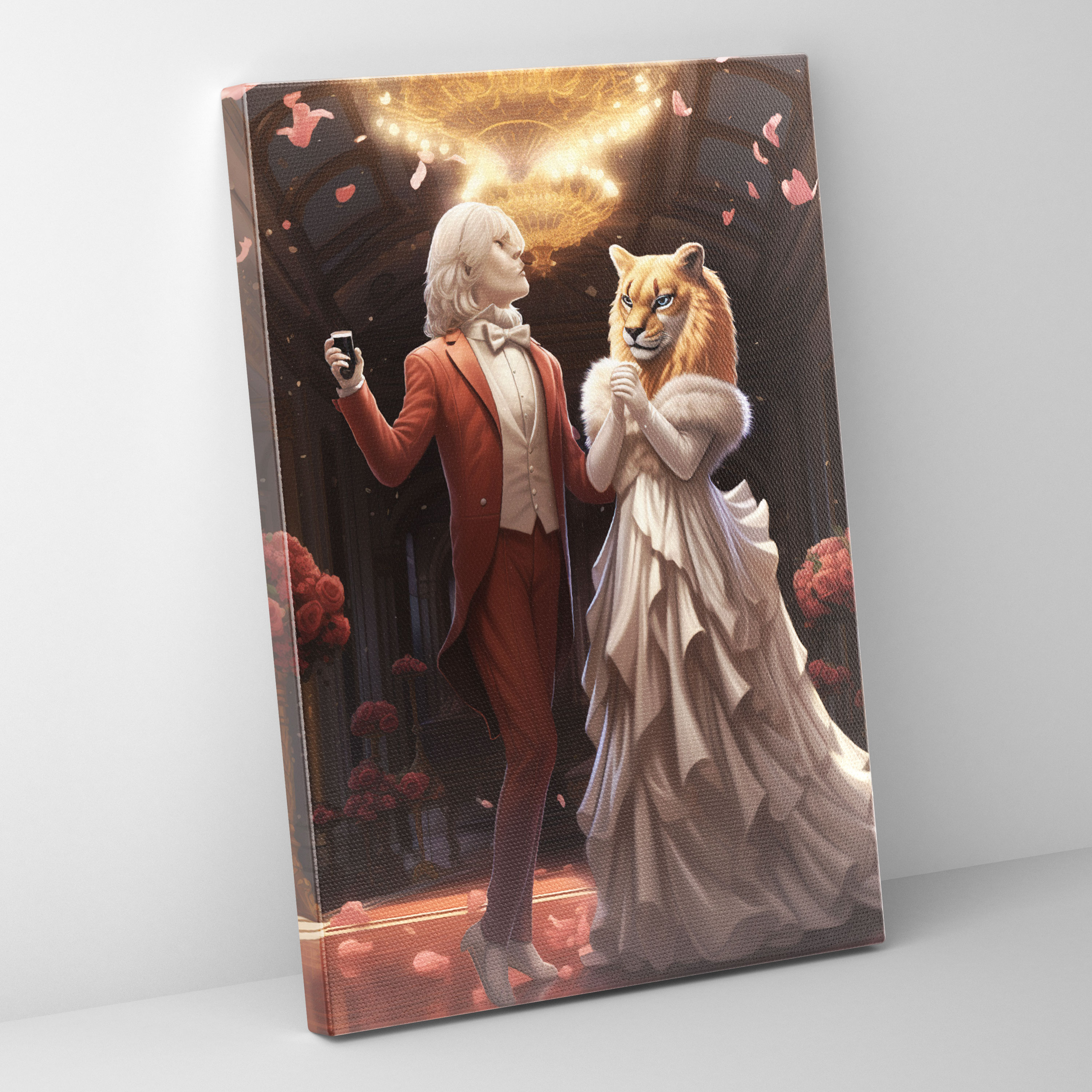 Animals Dressed Like Humans Canvas Print - Animals Dressed Like Humans, Ballroom Setting, Canvas Print, Canvas