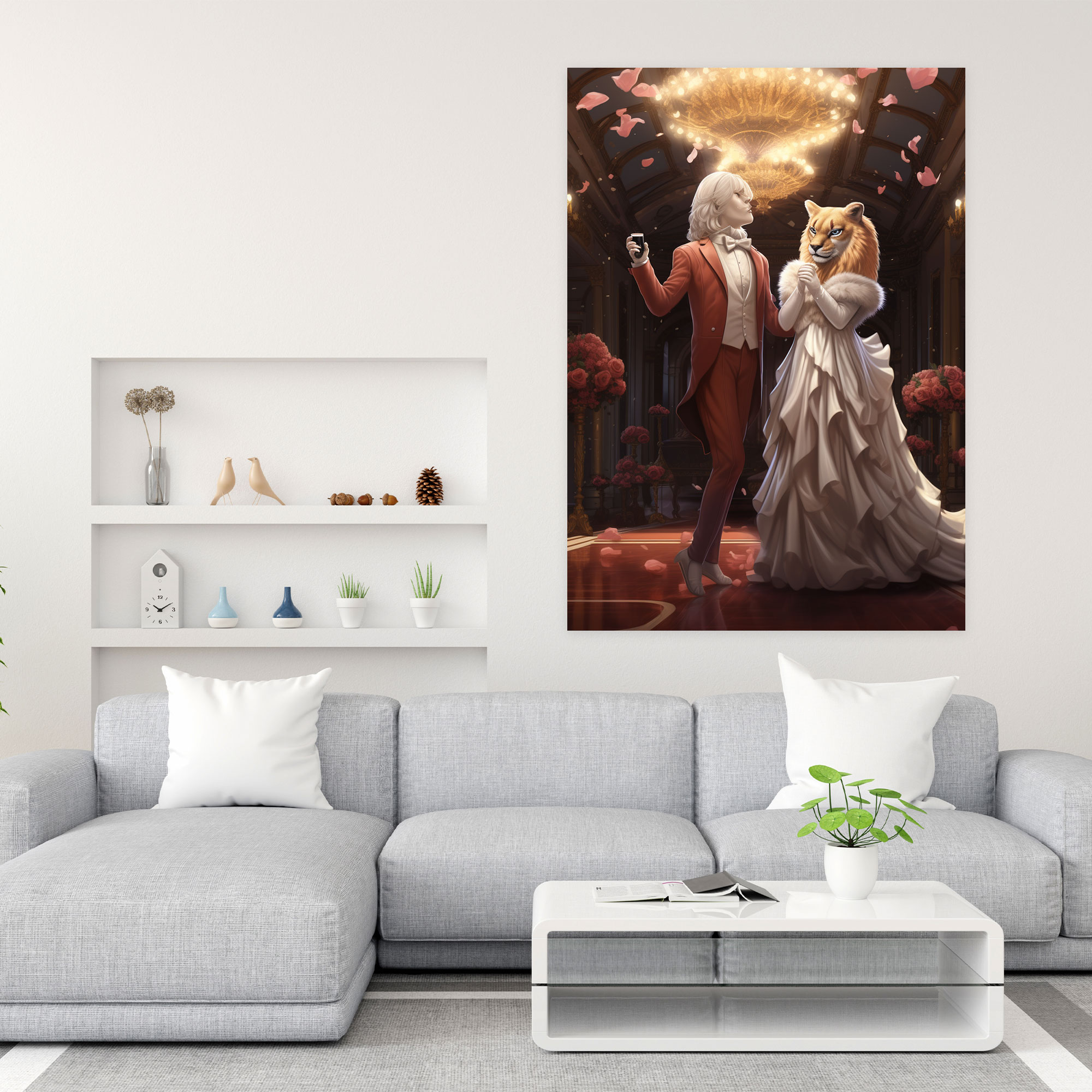 Animals Dressed Like Humans Canvas Print - Animals Dressed Like Humans, Ballroom Setting, Canvas Print, Canvas