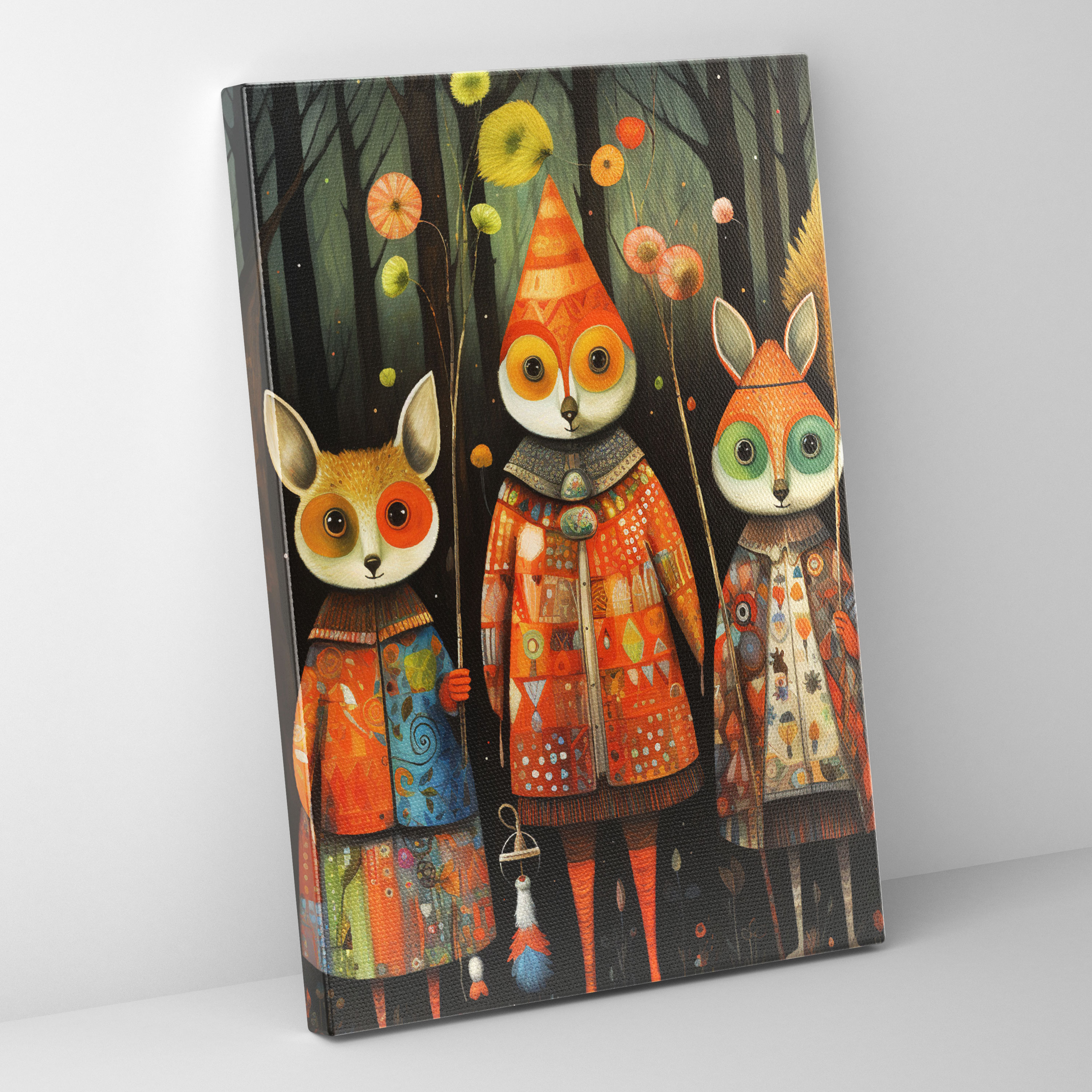 Animals Dressed Like Humans Wall Art - Animals Dressed Like Humans, Fairy Tale Forest, Canvas Print, Canvas