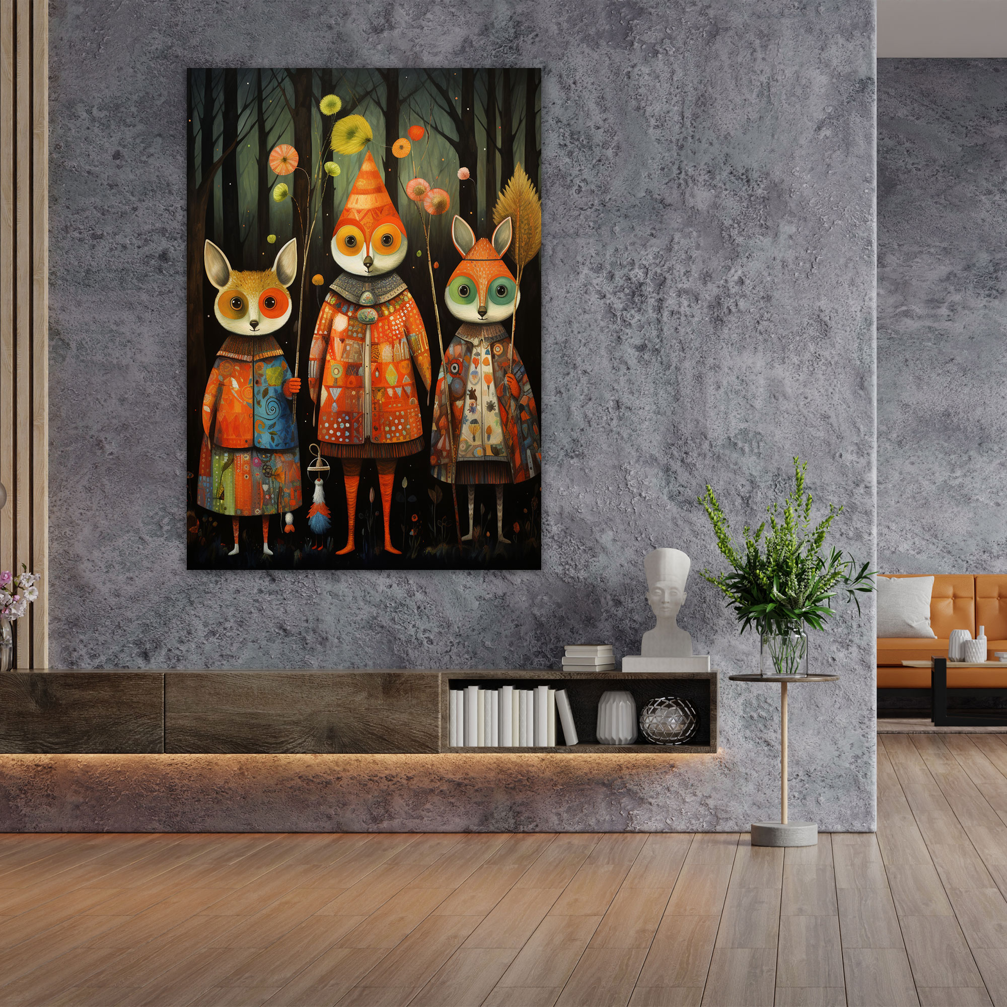 Animals Dressed Like Humans Wall Art - Animals Dressed Like Humans, Fairy Tale Forest, Canvas Print, Canvas