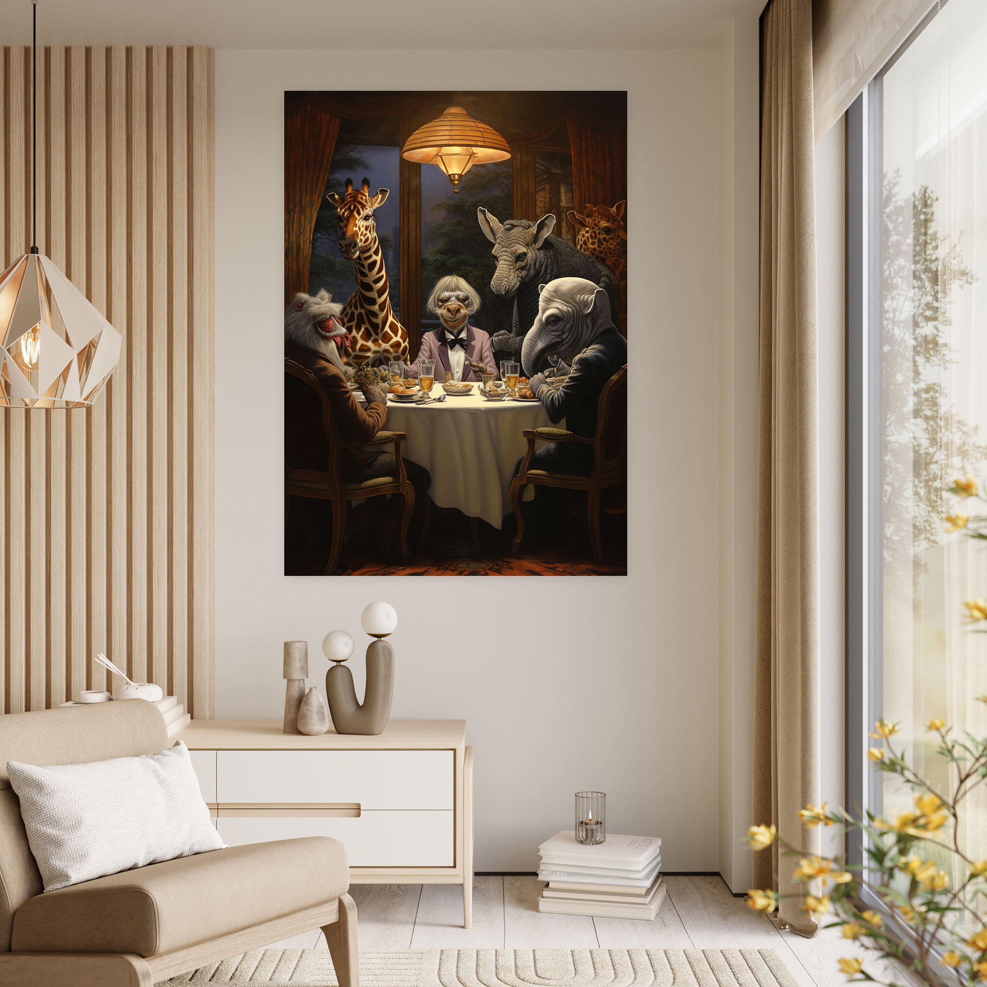 Animals Dressed Like Humans Canvas Print - Animals Dressed Like Humans, Exquisite, Wall Decoration, Group Of Animals