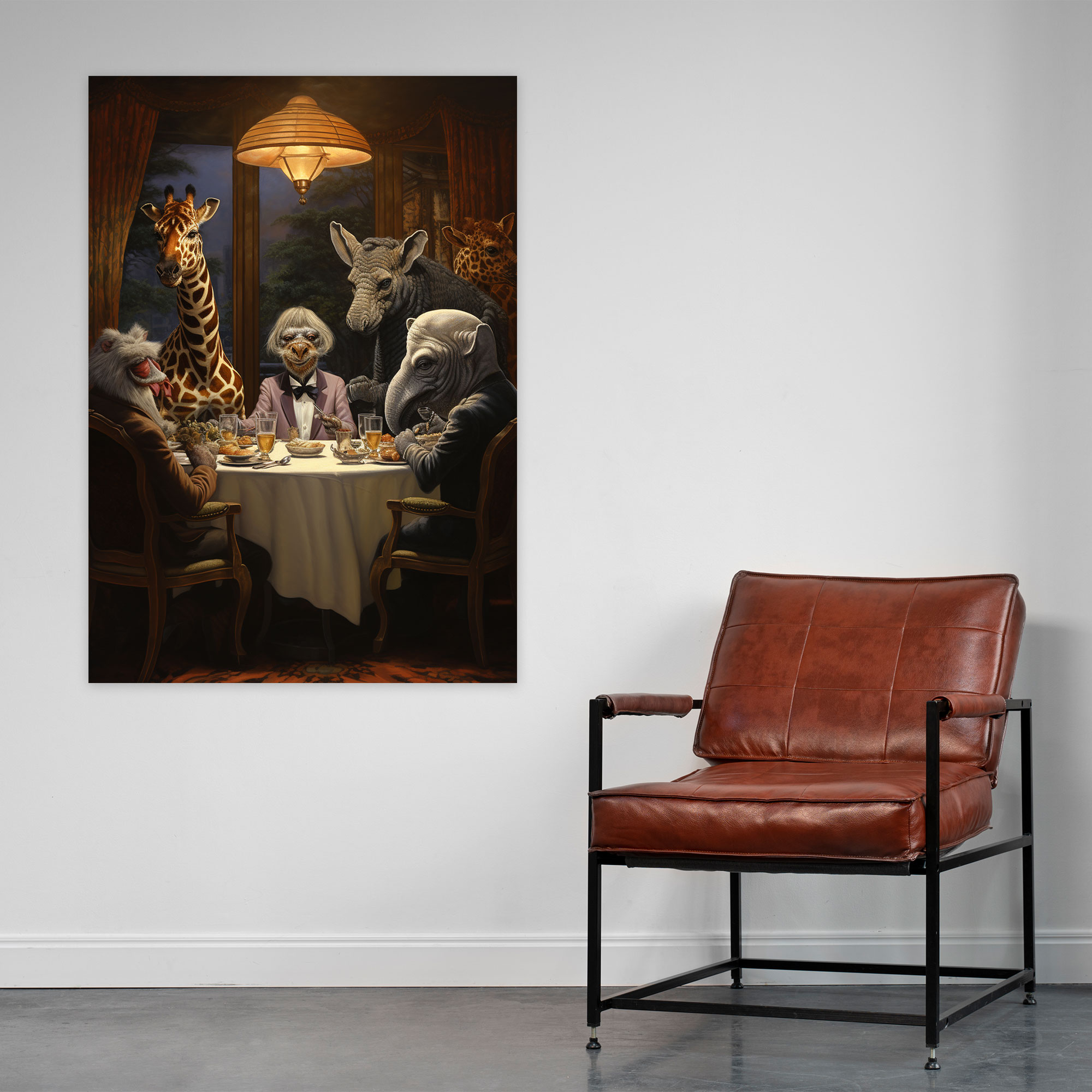 Animals Dressed Like Humans Canvas Print - Animals Dressed Like Humans, Exquisite, Wall Decoration, Group Of Animals