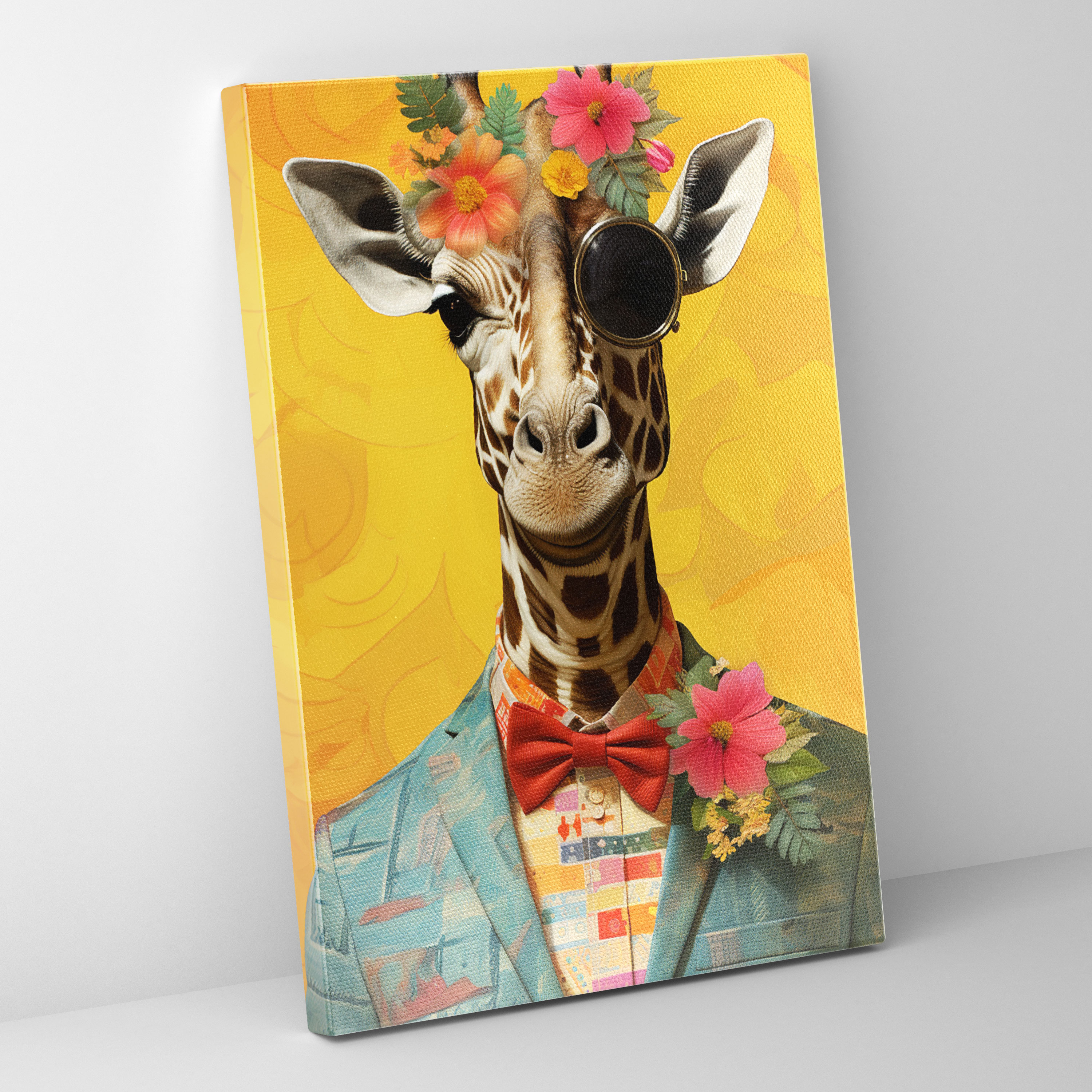 Animals Dressed Like Humans Canvas Print - Animals Dressed Like Humans, Eclectic Background, Burst Of Energy, Visually Striking