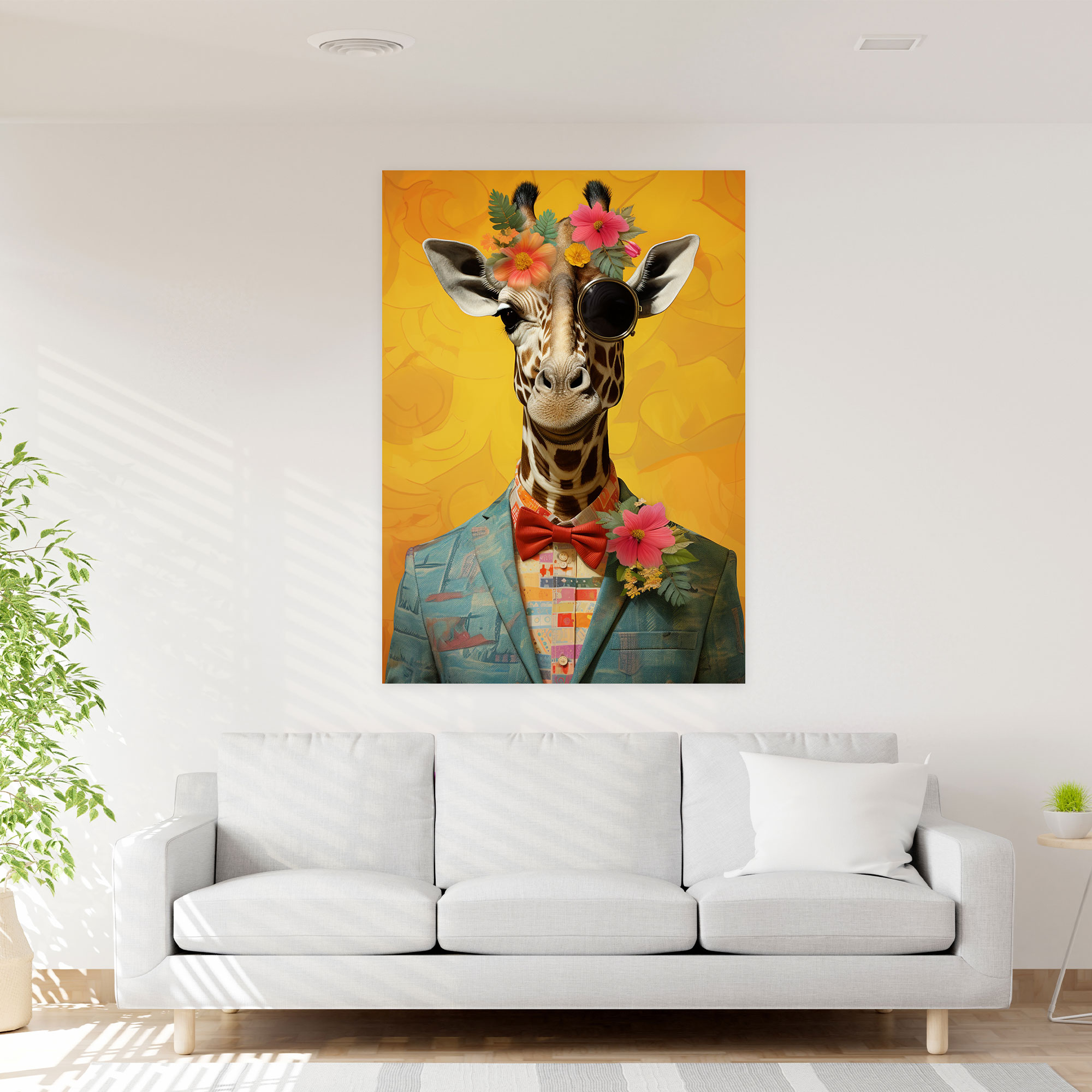 Animals Dressed Like Humans Canvas Print - Animals Dressed Like Humans, Eclectic Background, Burst Of Energy, Visually Striking