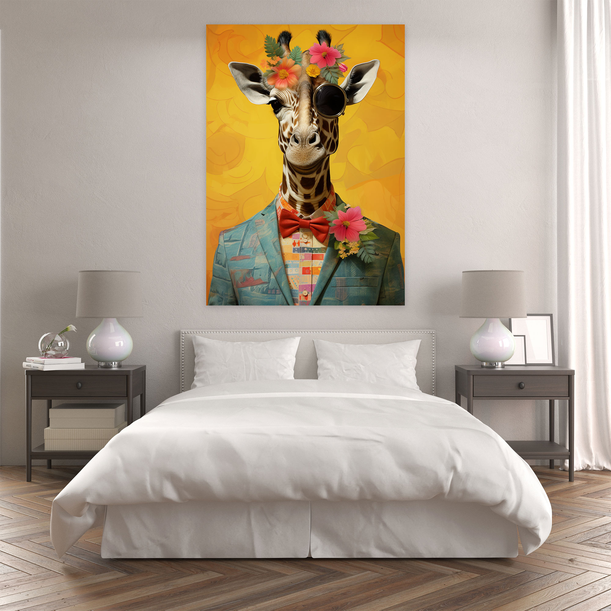 Animals Dressed Like Humans Canvas Print - Animals Dressed Like Humans, Eclectic Background, Burst Of Energy, Visually Striking