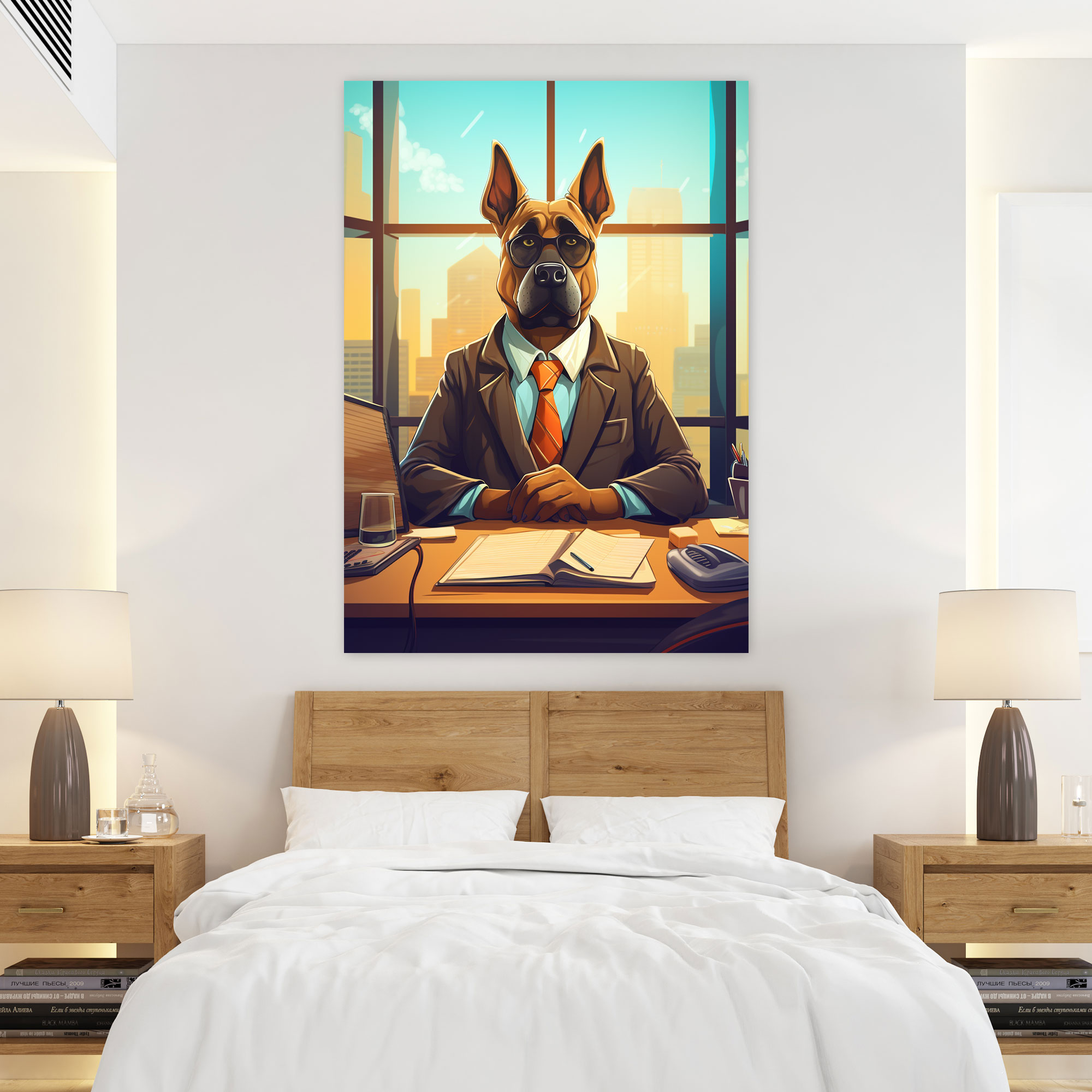 Animals Dressed Like Humans Canvas Print - Animals Dressed Like Humans, Canvas Print, Cartoon Dog, Animals Dressed Like Humans